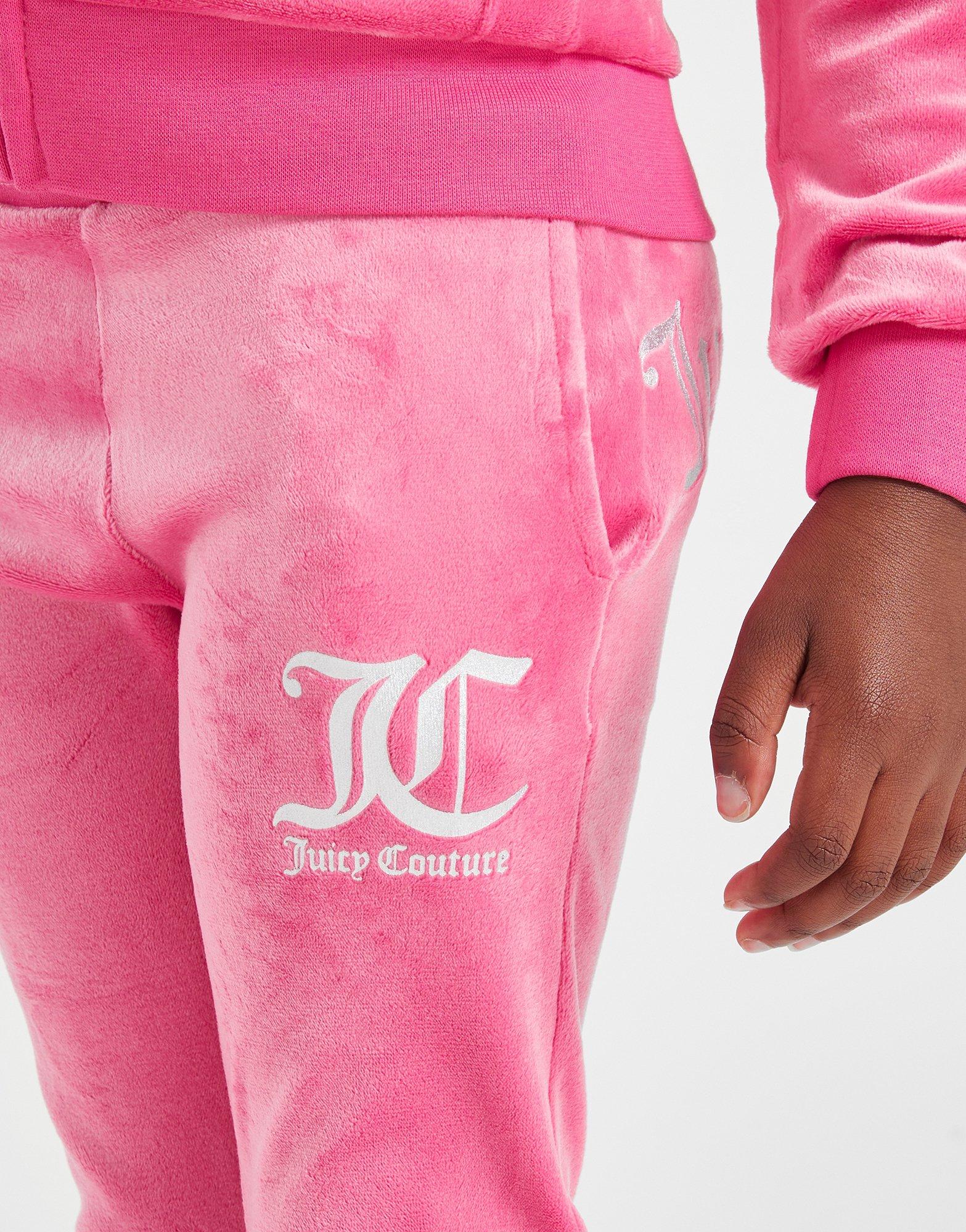 Juicy Couture Girls' Velour Full Zip Hooded Tracksuit Children