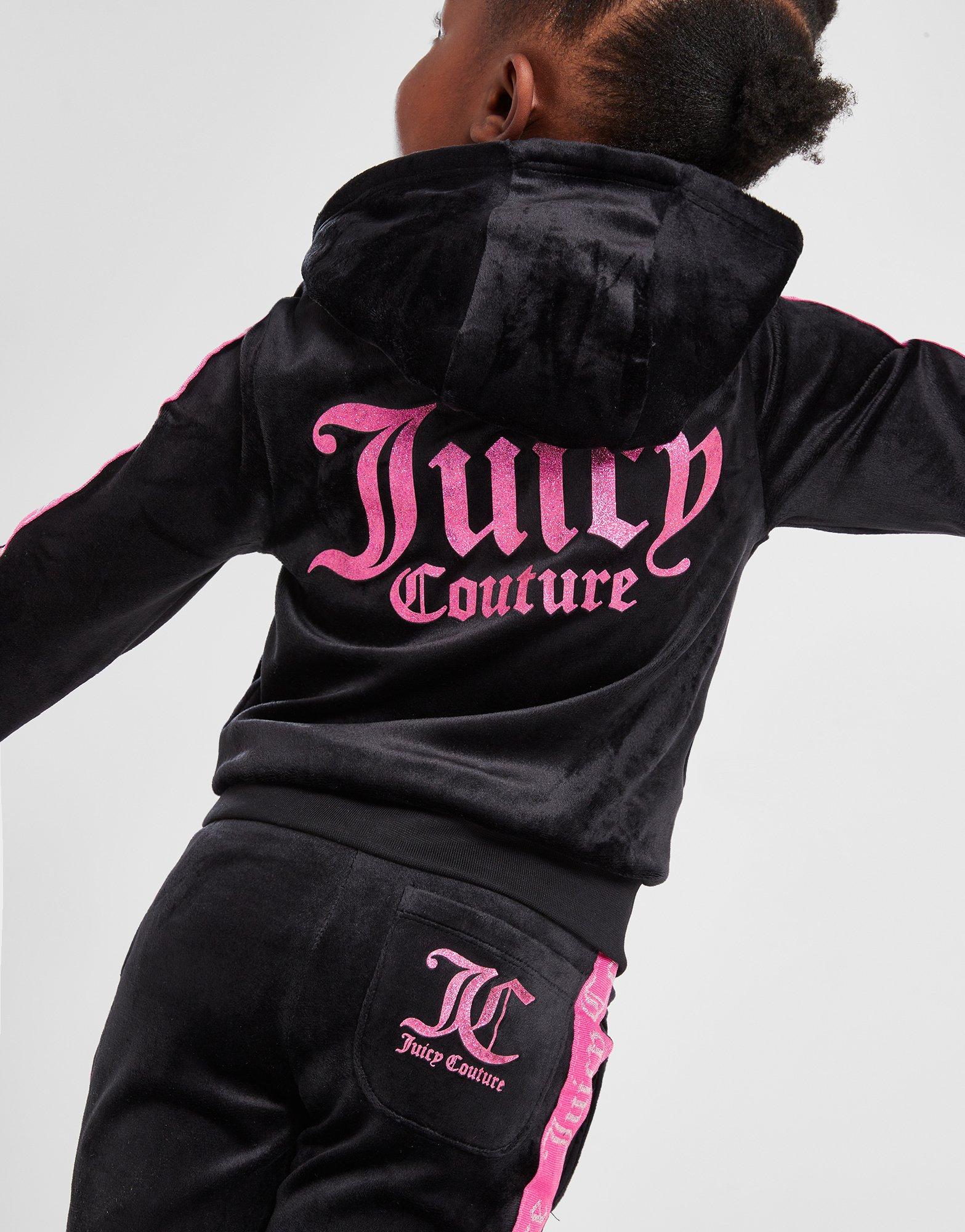 JUICY COUTURE Girls' Velour Tape Full Zip Tracksuit Children