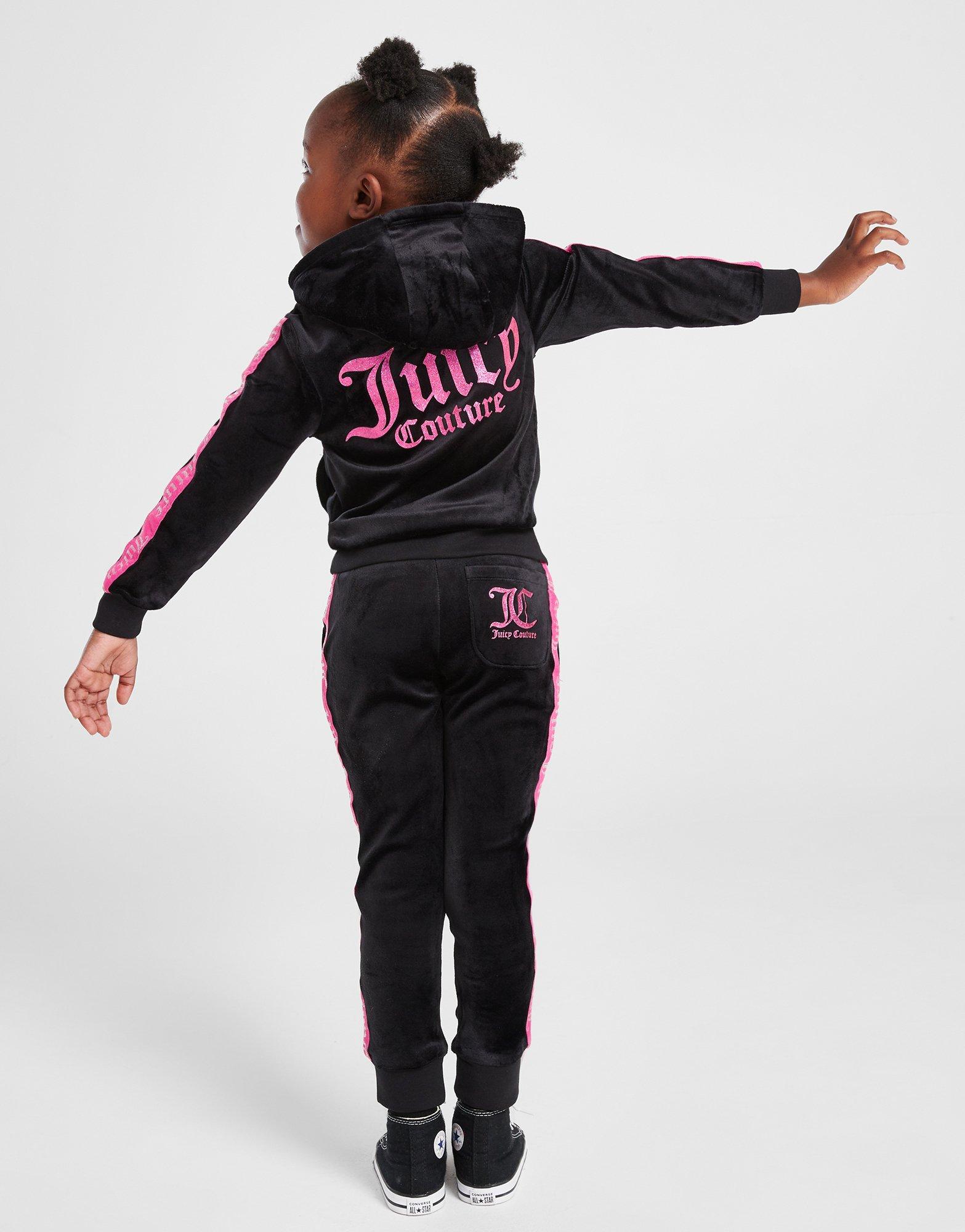 JUICY COUTURE Girls' Velour Tape Full Zip Tracksuit Children