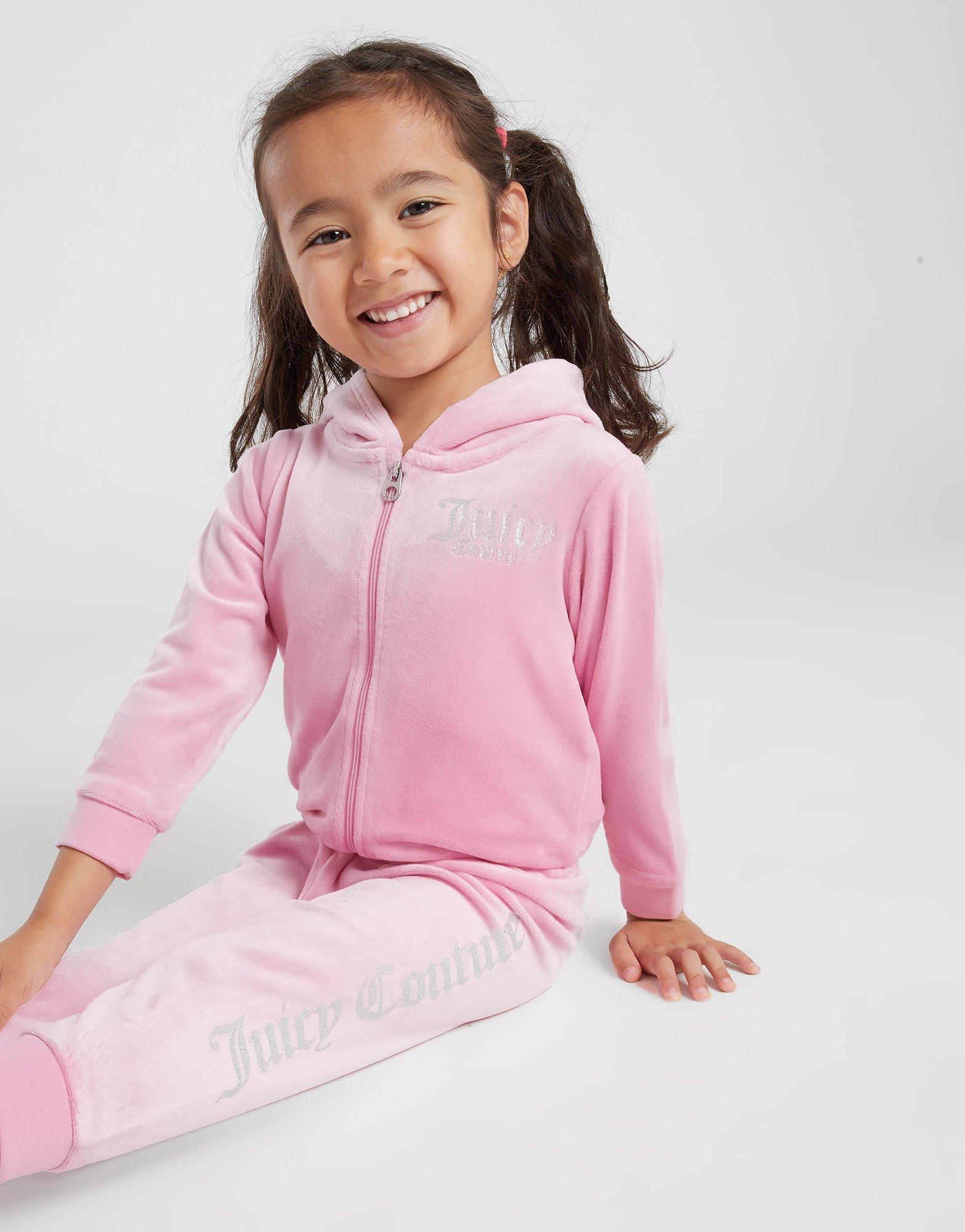 Pink JUICY COUTURE Velour Full Zip Hooded Tracksuit Infant - JD Sports  Global