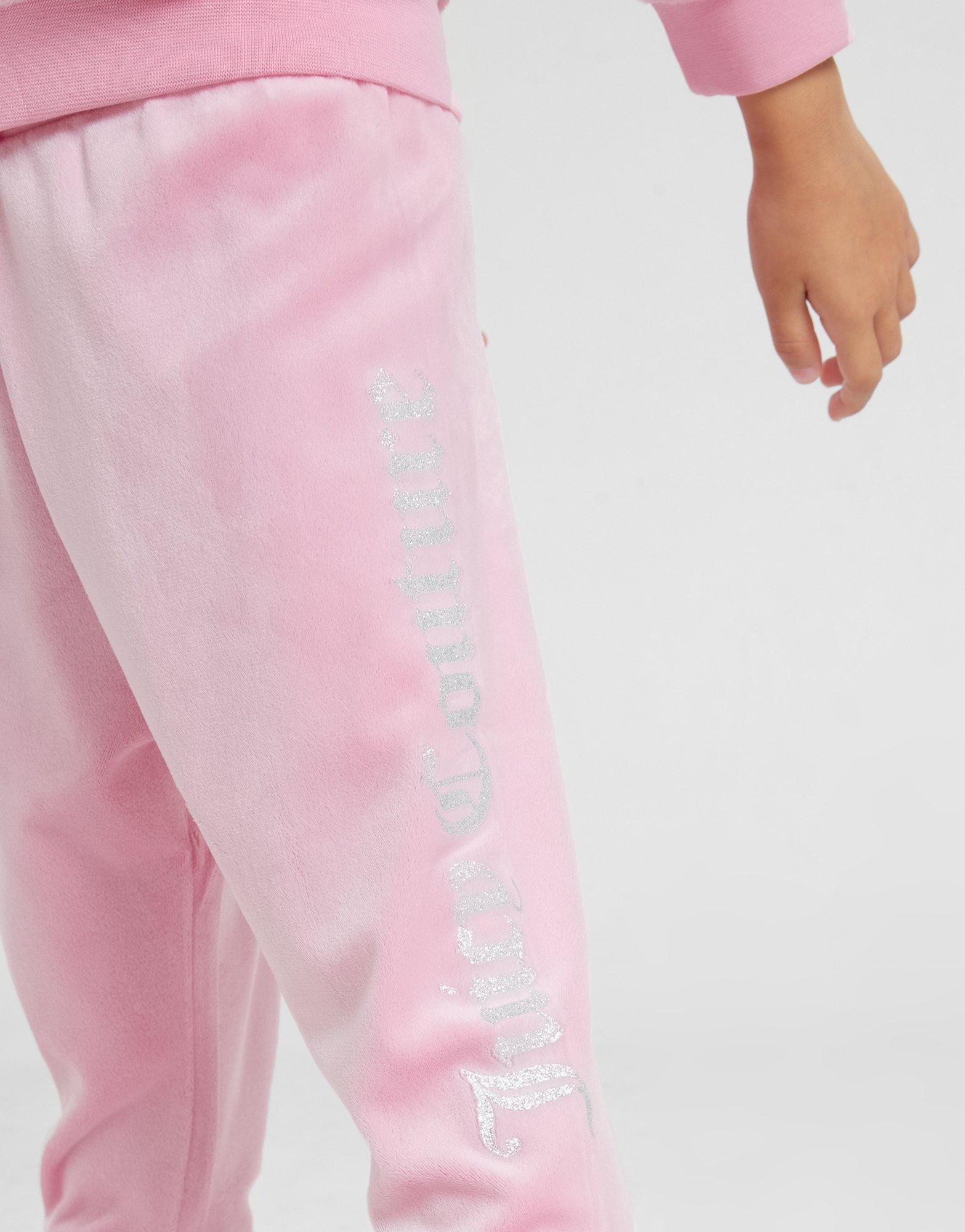 Juicy Couture Kids pink Velour Logo Cuffed Sweatpants (3-16 Years)