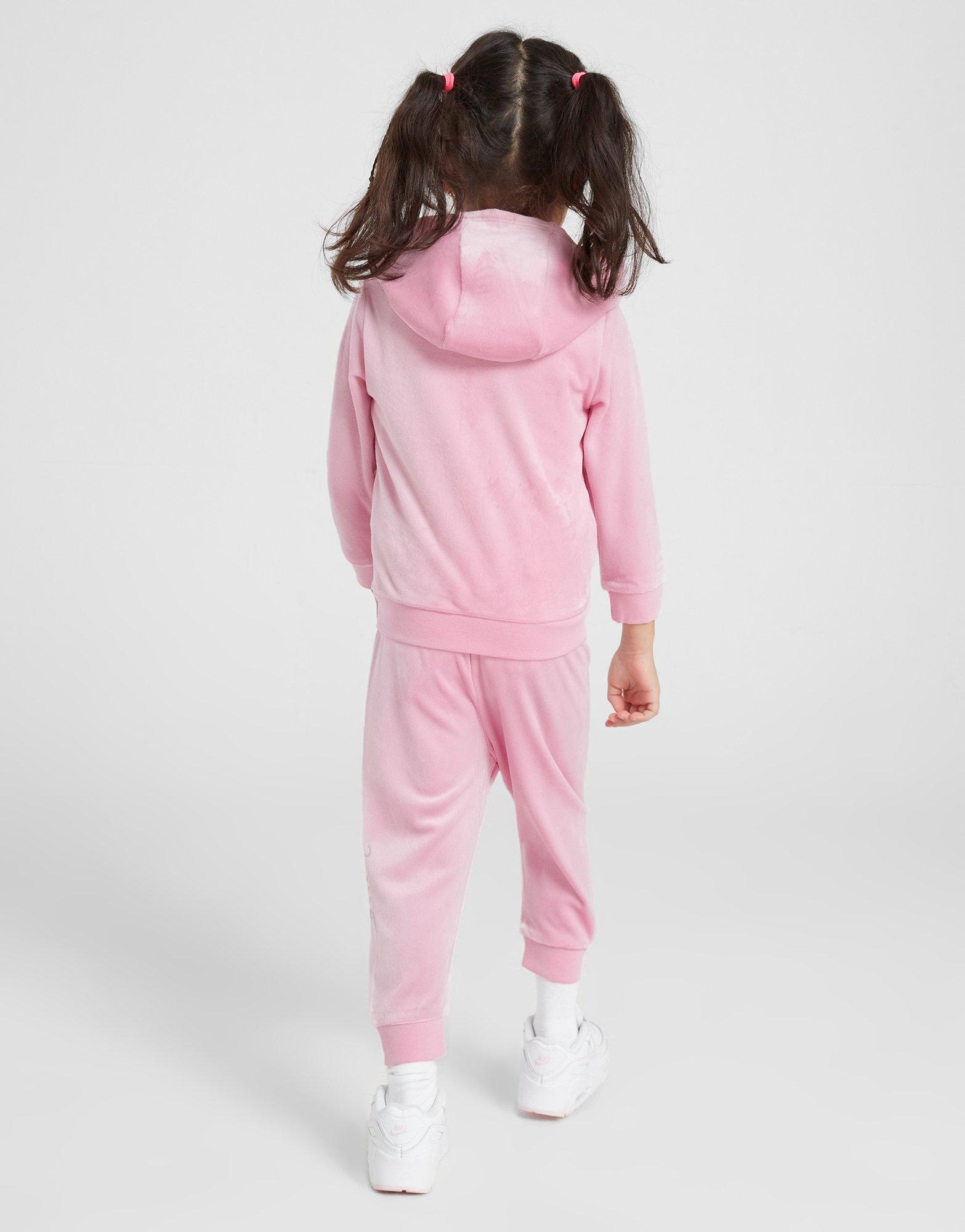 Pink JUICY COUTURE Velour Full Zip Hooded Tracksuit Infant - JD