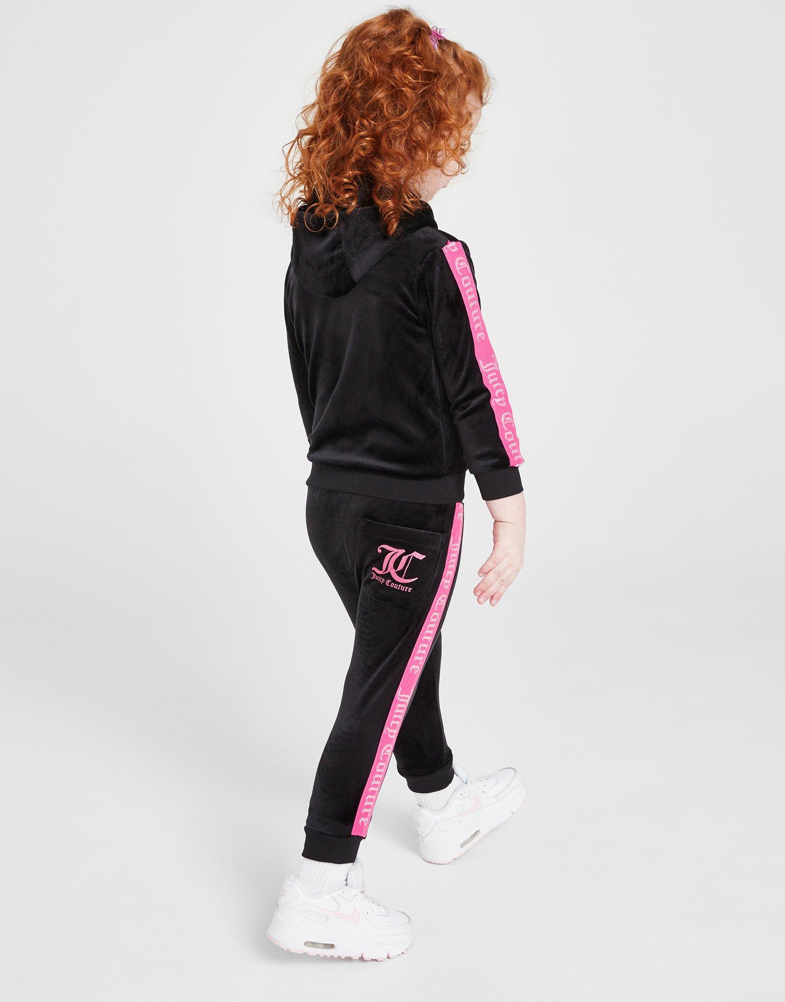 Pink JUICY COUTURE Velour Full Zip Hooded Tracksuit Infant - JD Sports NZ