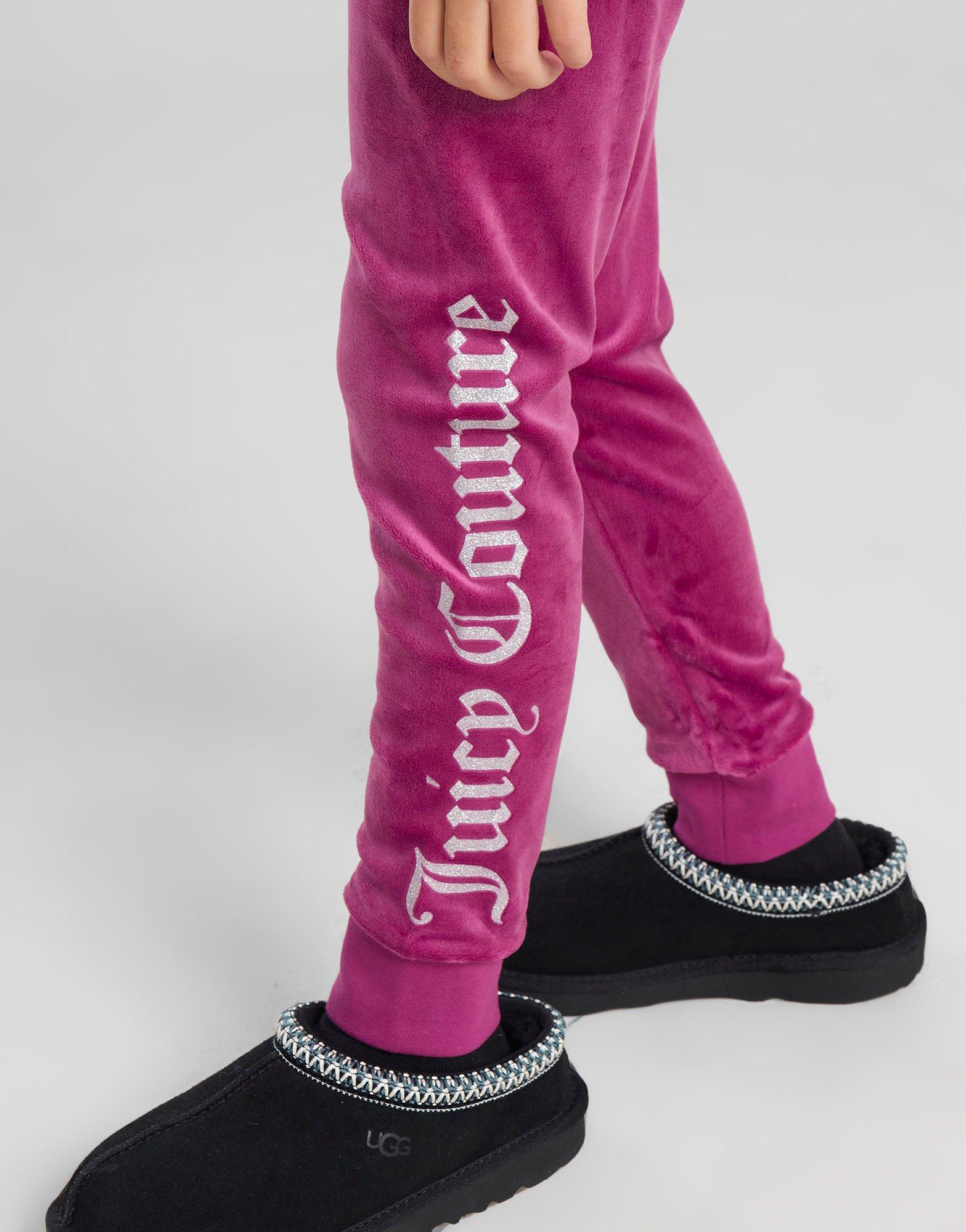 Juicy Couture Girls' Velour Full Zip Hooded Tracksuit Children
