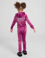 JUICY COUTURE Girls' Velour Full Zip Hooded Chándal Children