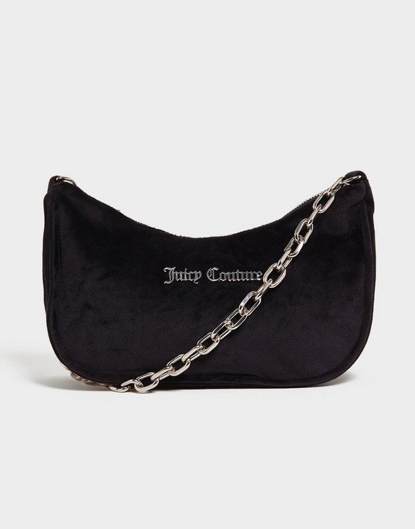 Black JUICY COUTURE Velour Chain Shoulder Bag - JD Sports