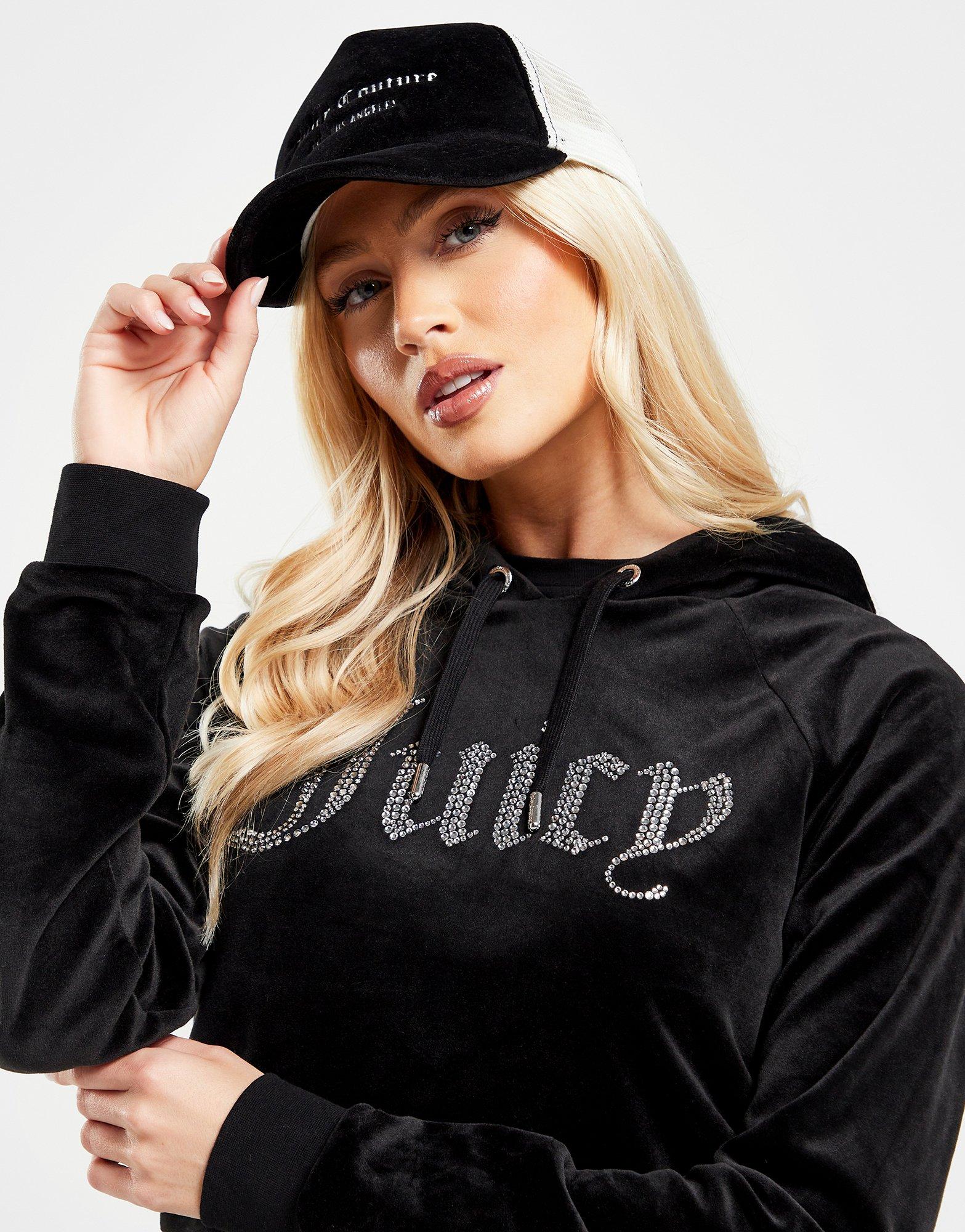 JUICY COUTURE Velour Trucker Cappello Donna in Nero