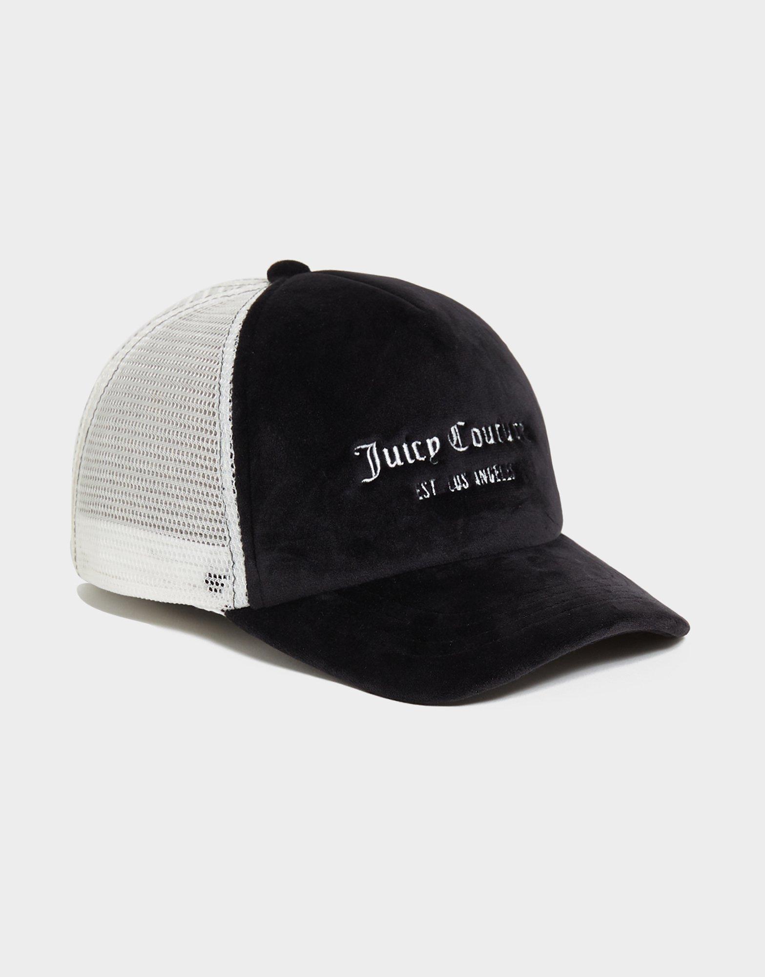 Black JUICY COUTURE Velour Trucker Cap