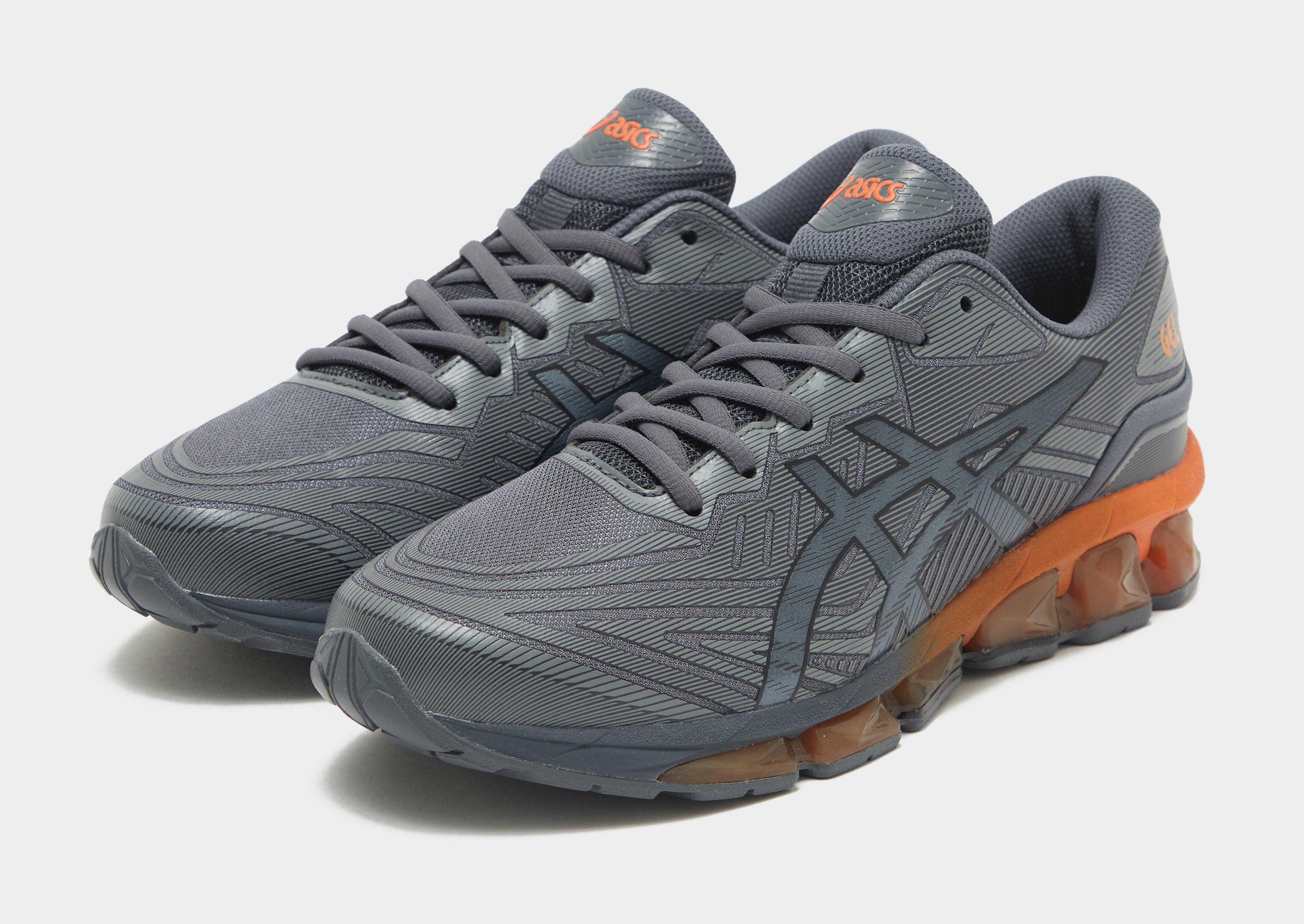 Asics grise sales semelle orange