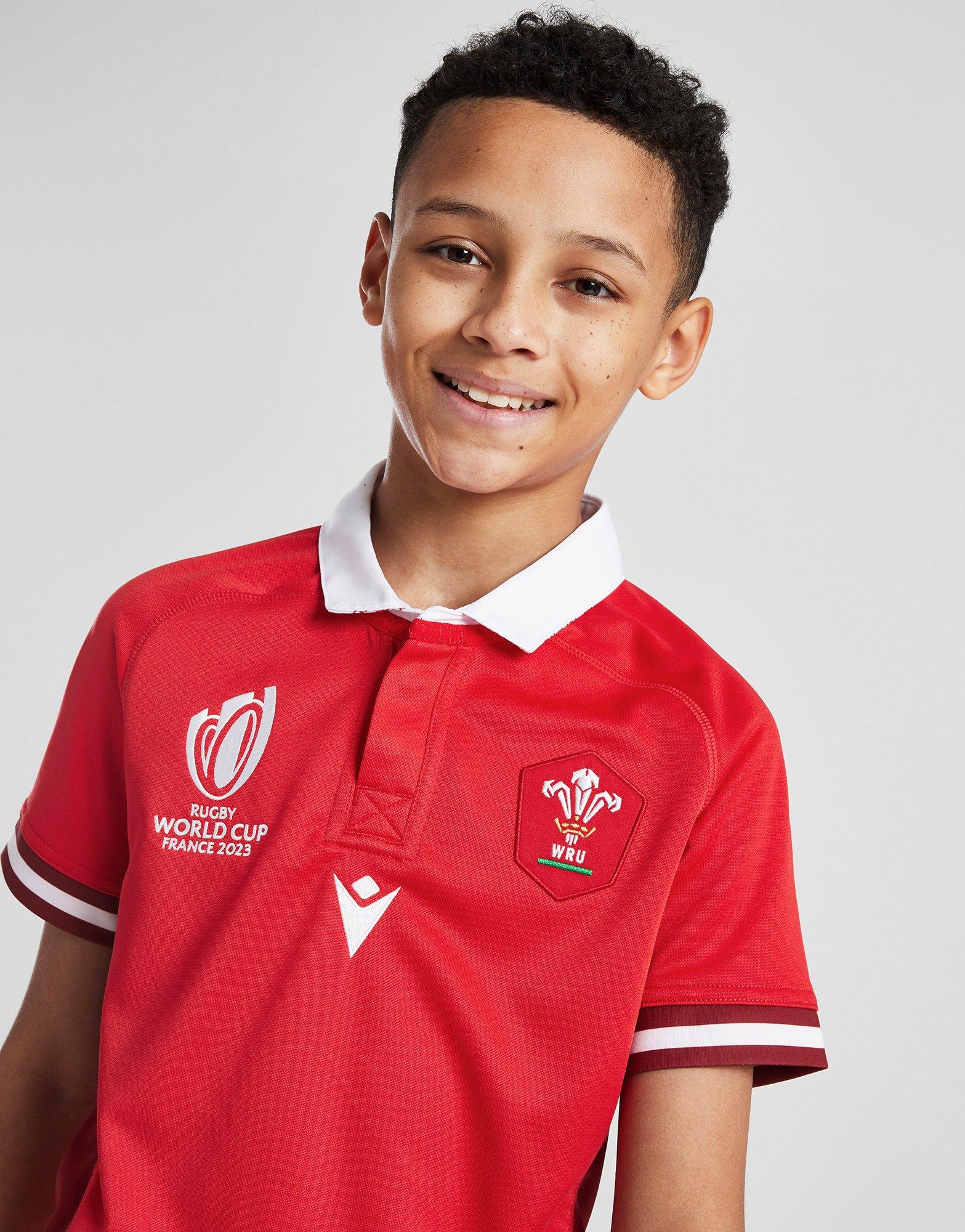 Macron Wales Rugby RWC 2023 Home Shirt Junior