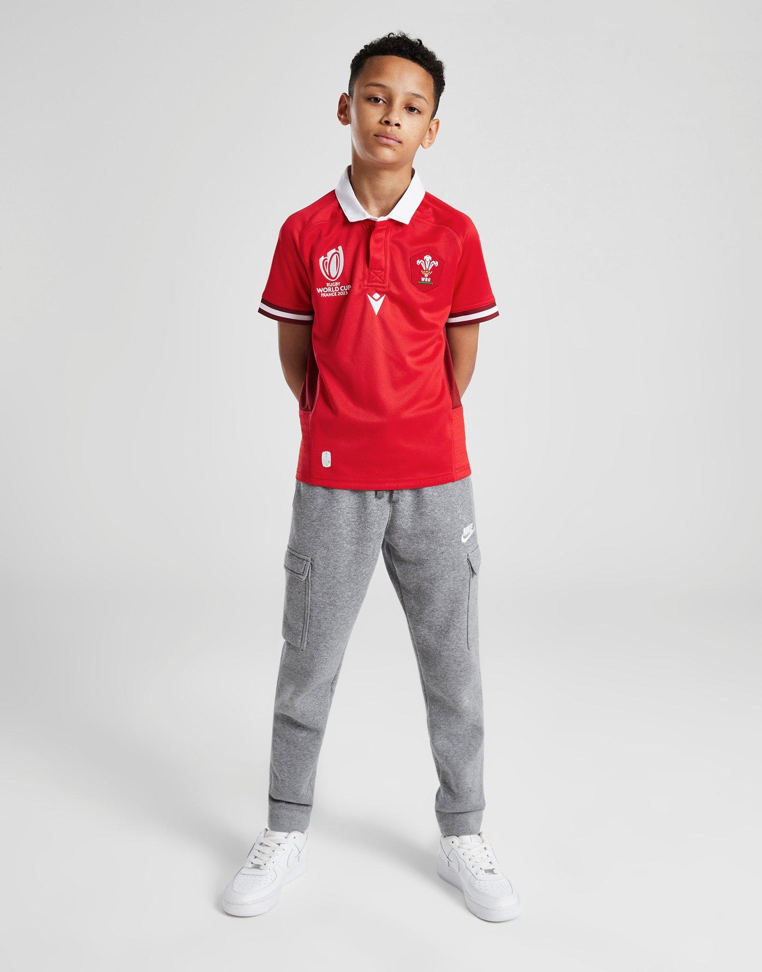 Macron Wales Rugby RWC 2023 Home Shirt Junior
