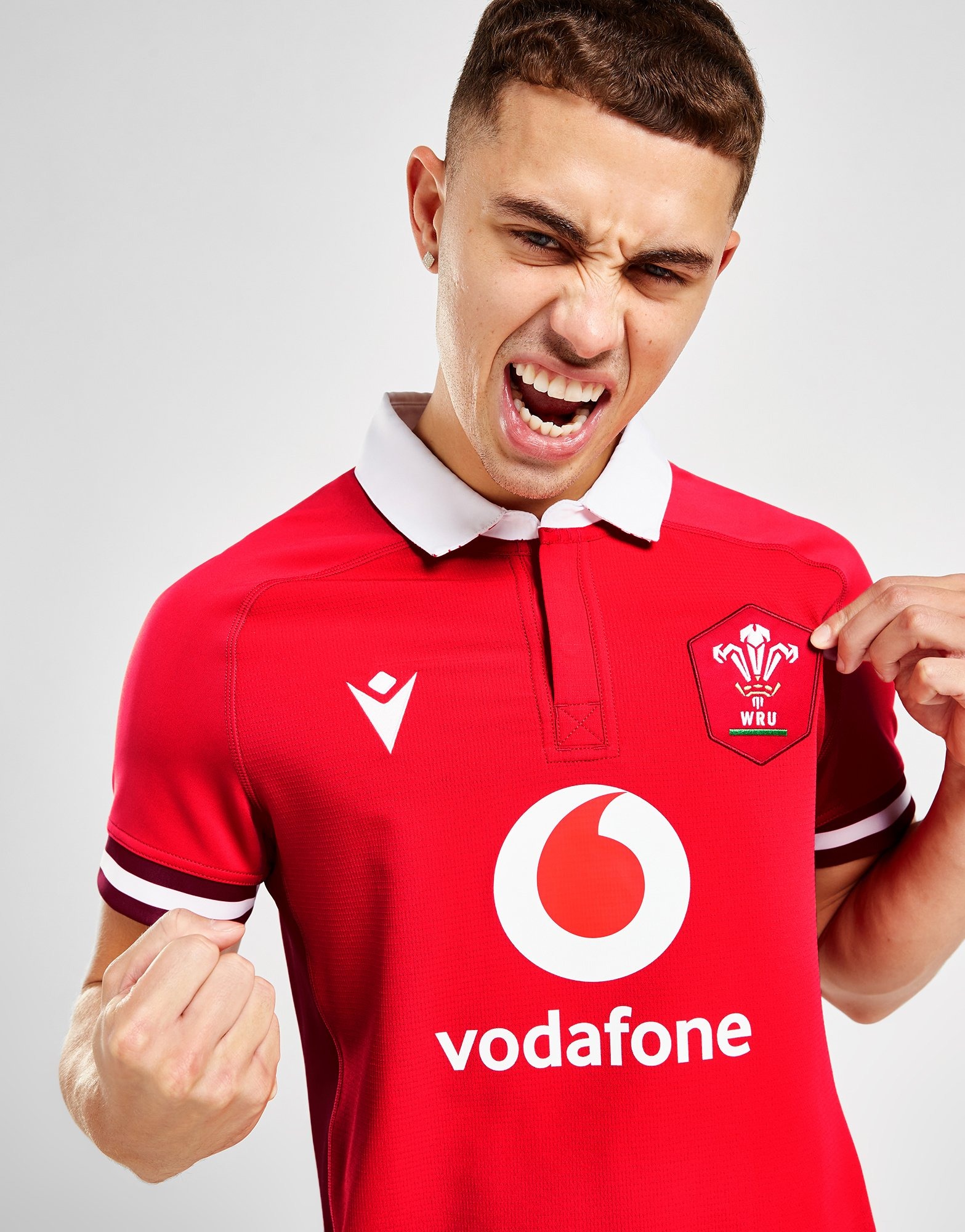 Red Macron Wales Rugby Union 2023/24 Match Home Shirt | JD Sports Global