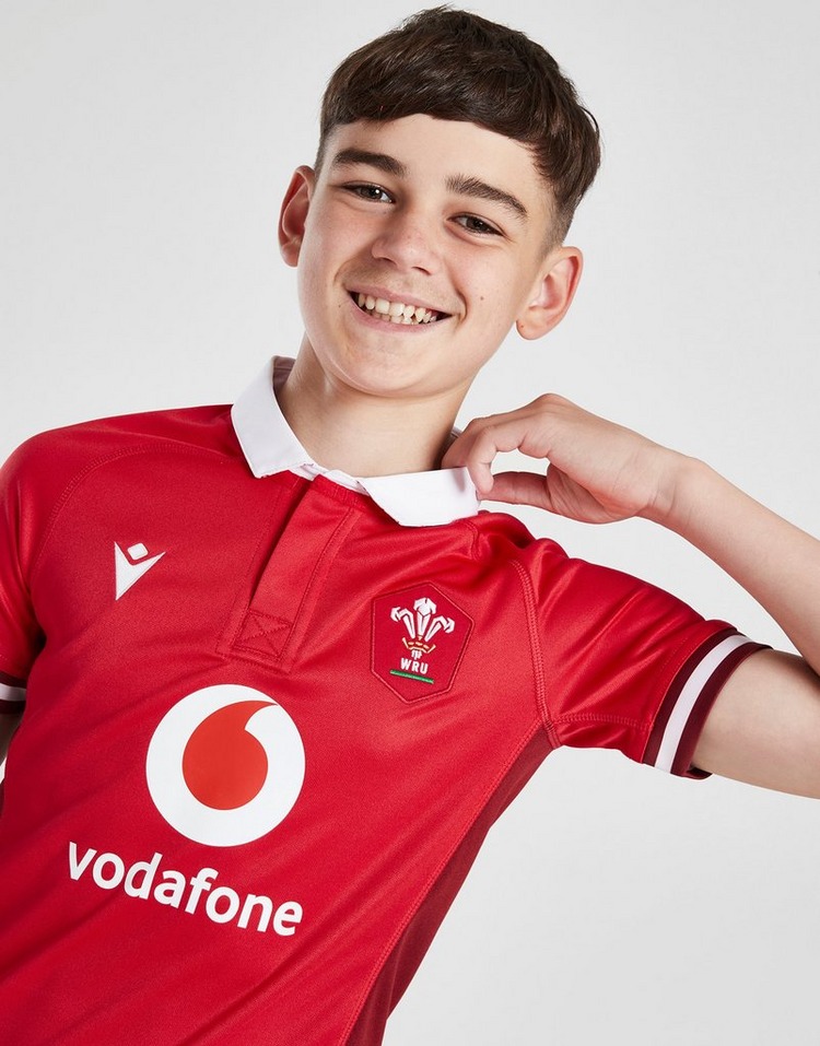 Macron Wales Rugby Union 2023/24 Home Shirt Junior