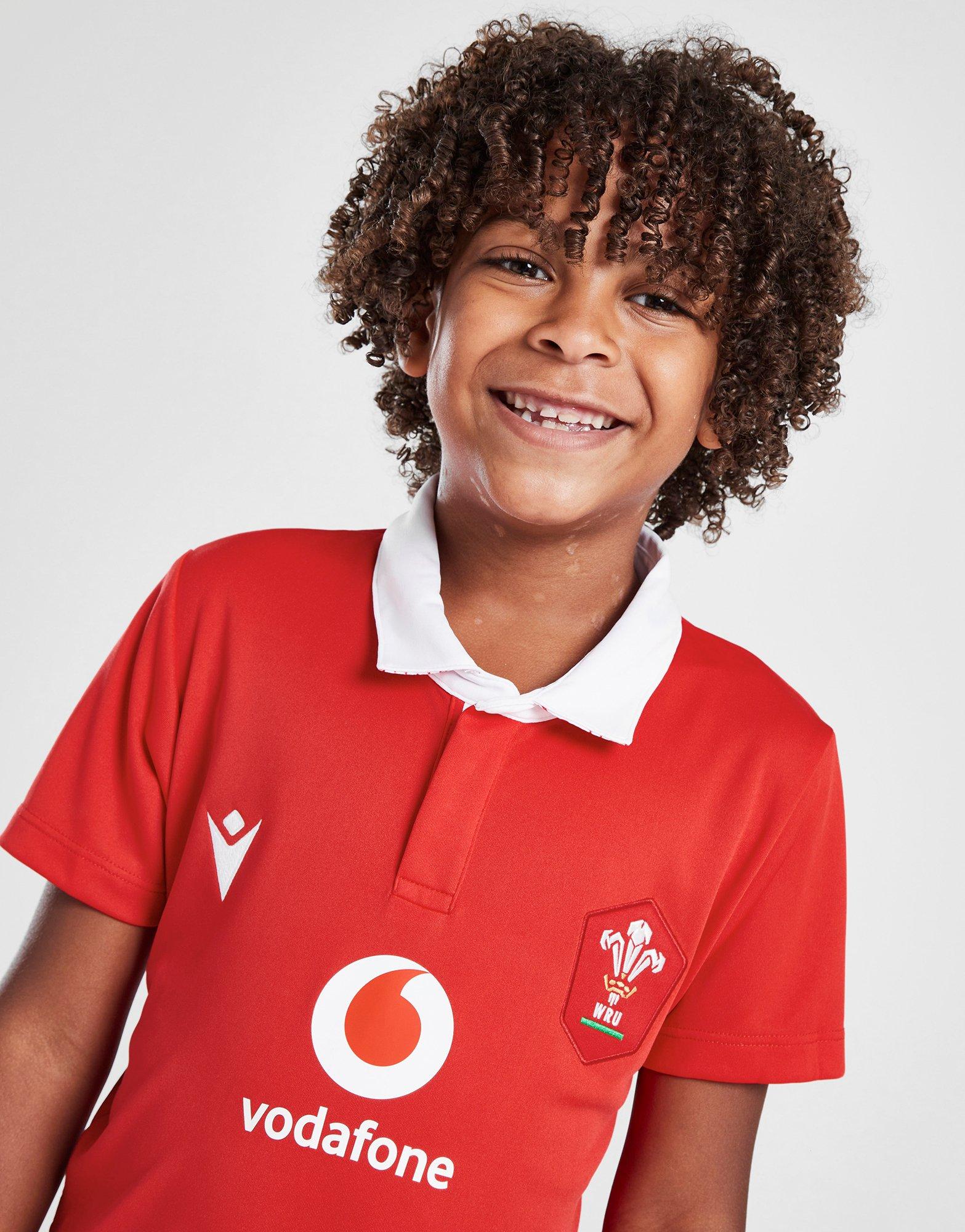 Macron Wales Rugby Union 2023/24 Home Shirt Children