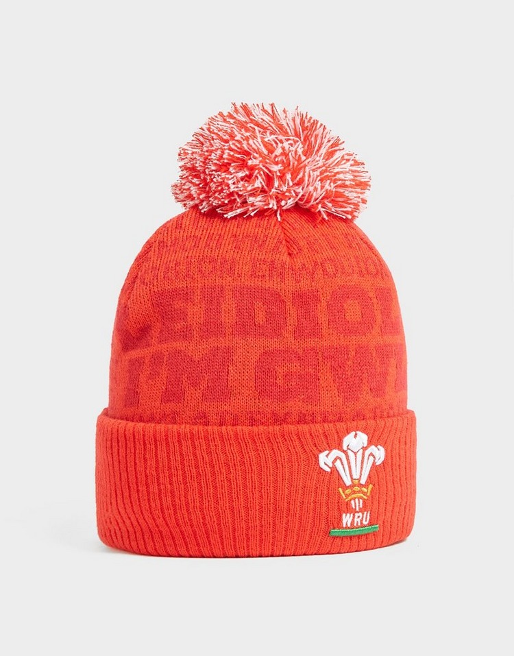 Macron Wales Rugby Union Pom Beanie Hat
