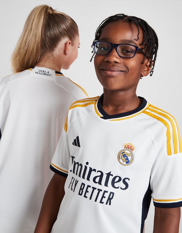 White adidas Real Madrid 2023/24 Home Shirt Junior