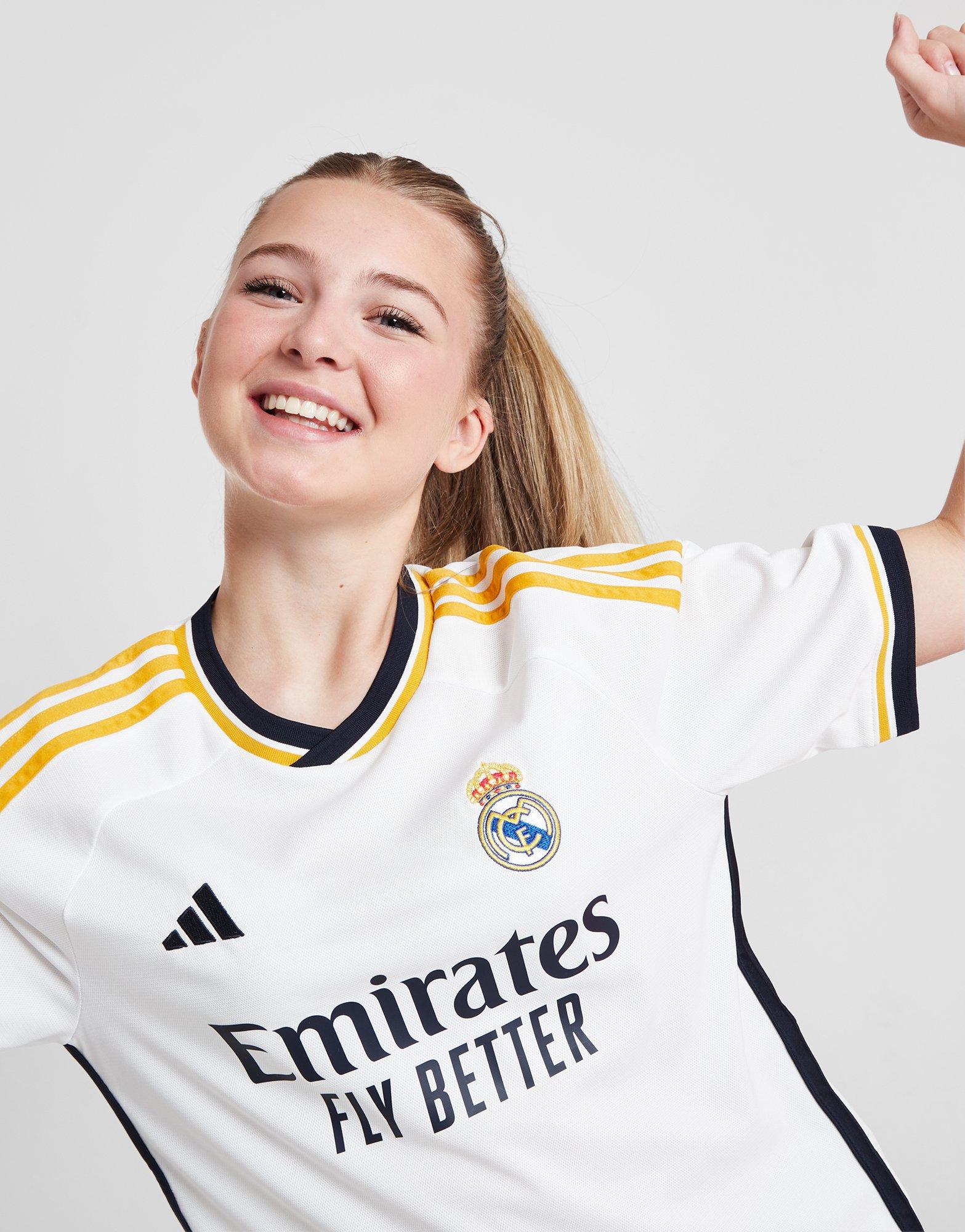 White adidas Real Madrid 2023/24 Home Shirt Women's - JD Sports Global