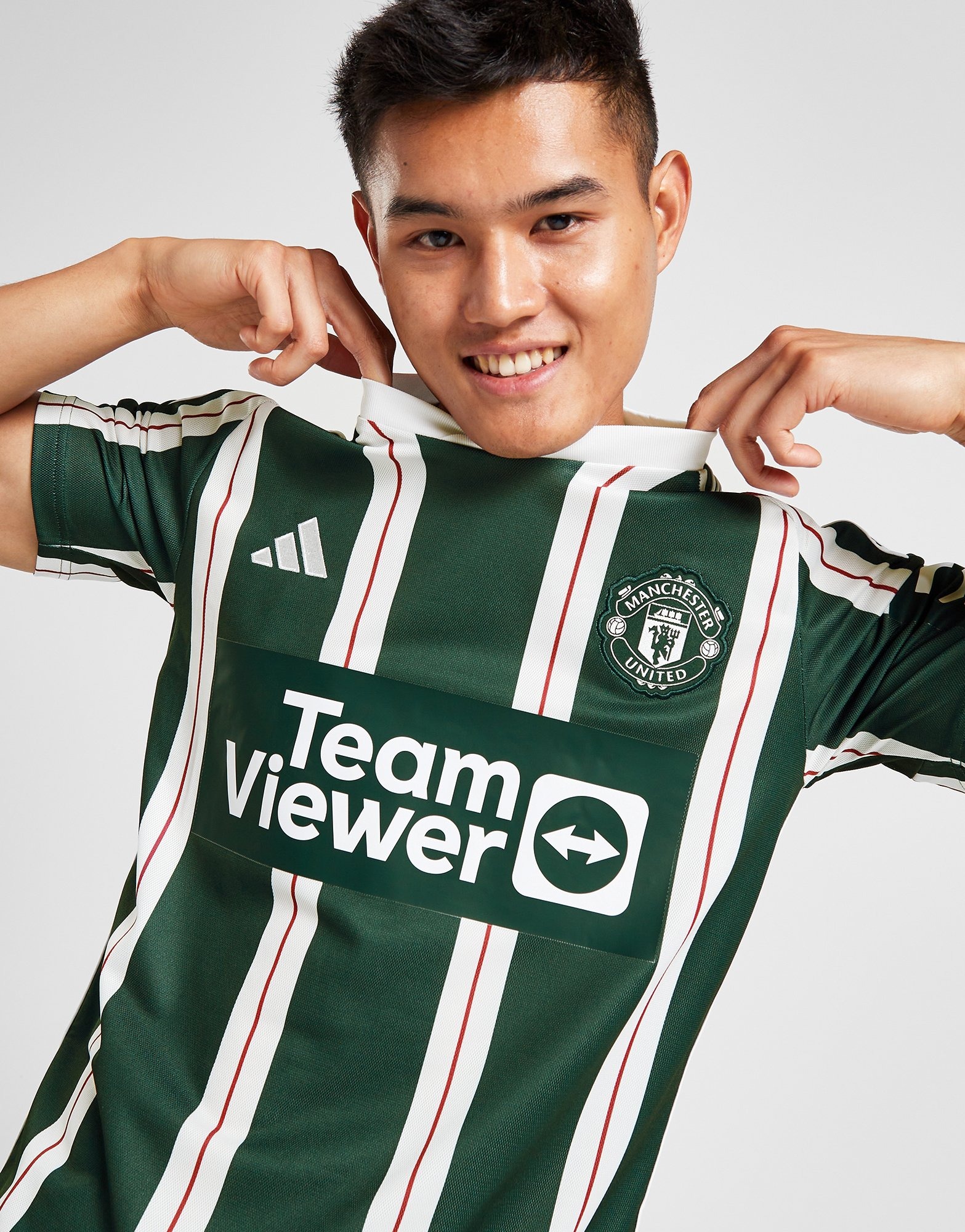 Green adidas Manchester United Fc 2023/24 Away Shirt - JD Sports