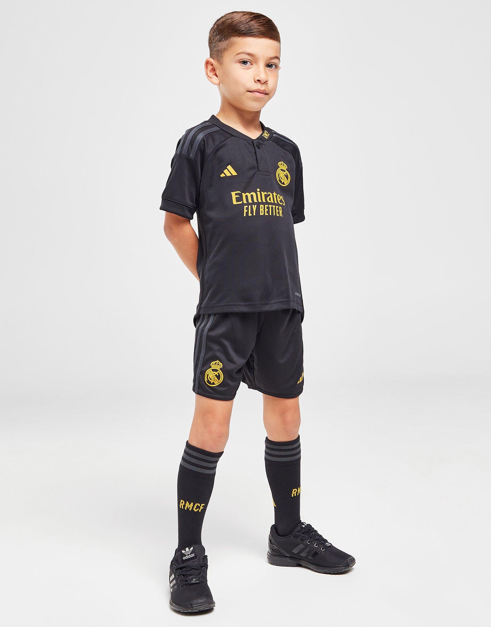 Conjunto adidas Real Madrid CF Tercera Equipación 2023-2024 Niño Black -  Fútbol Emotion