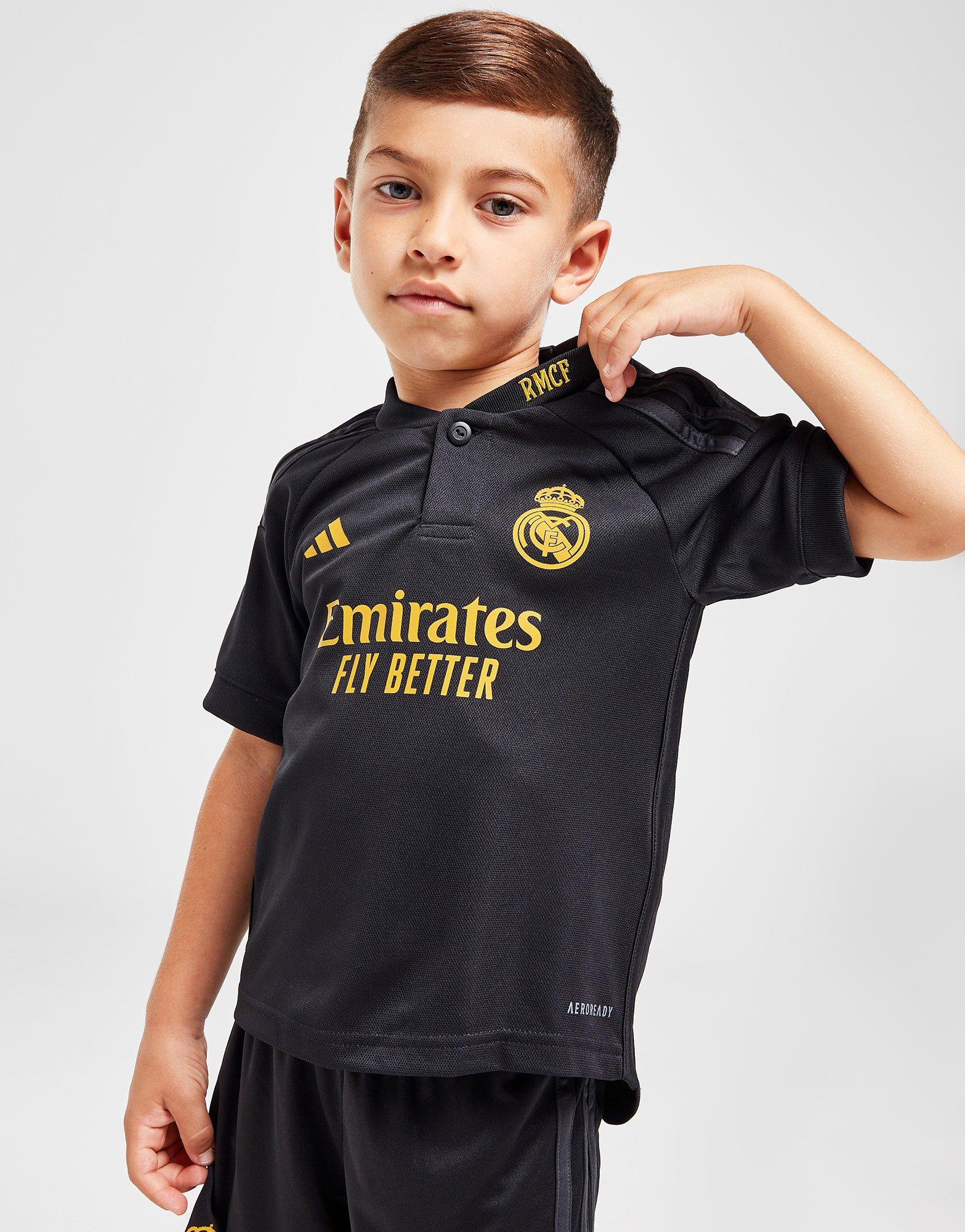 Conjunto adidas Real Madrid CF Tercera Equipación 2023-2024 Niño Black -  Fútbol Emotion