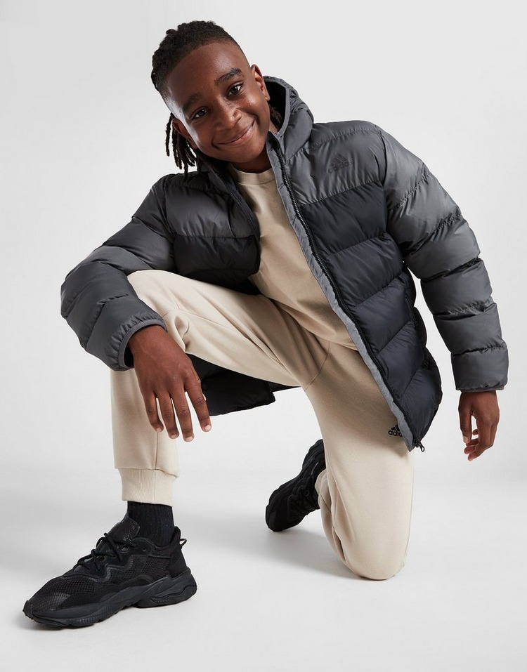 Grey adidas Colour Block Padded Jacket Junior - JD Sports Global