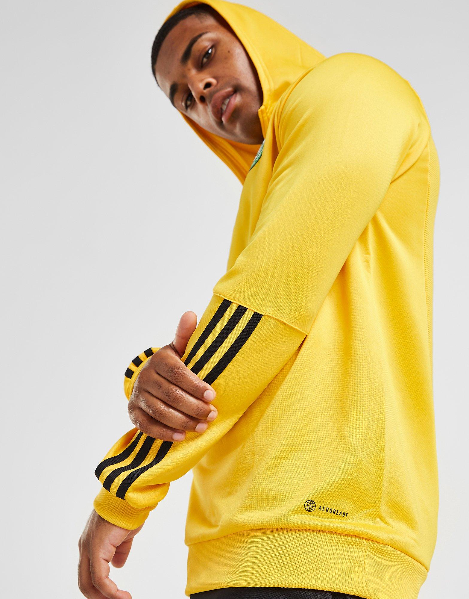 Adidas yellow sales hoodie mens