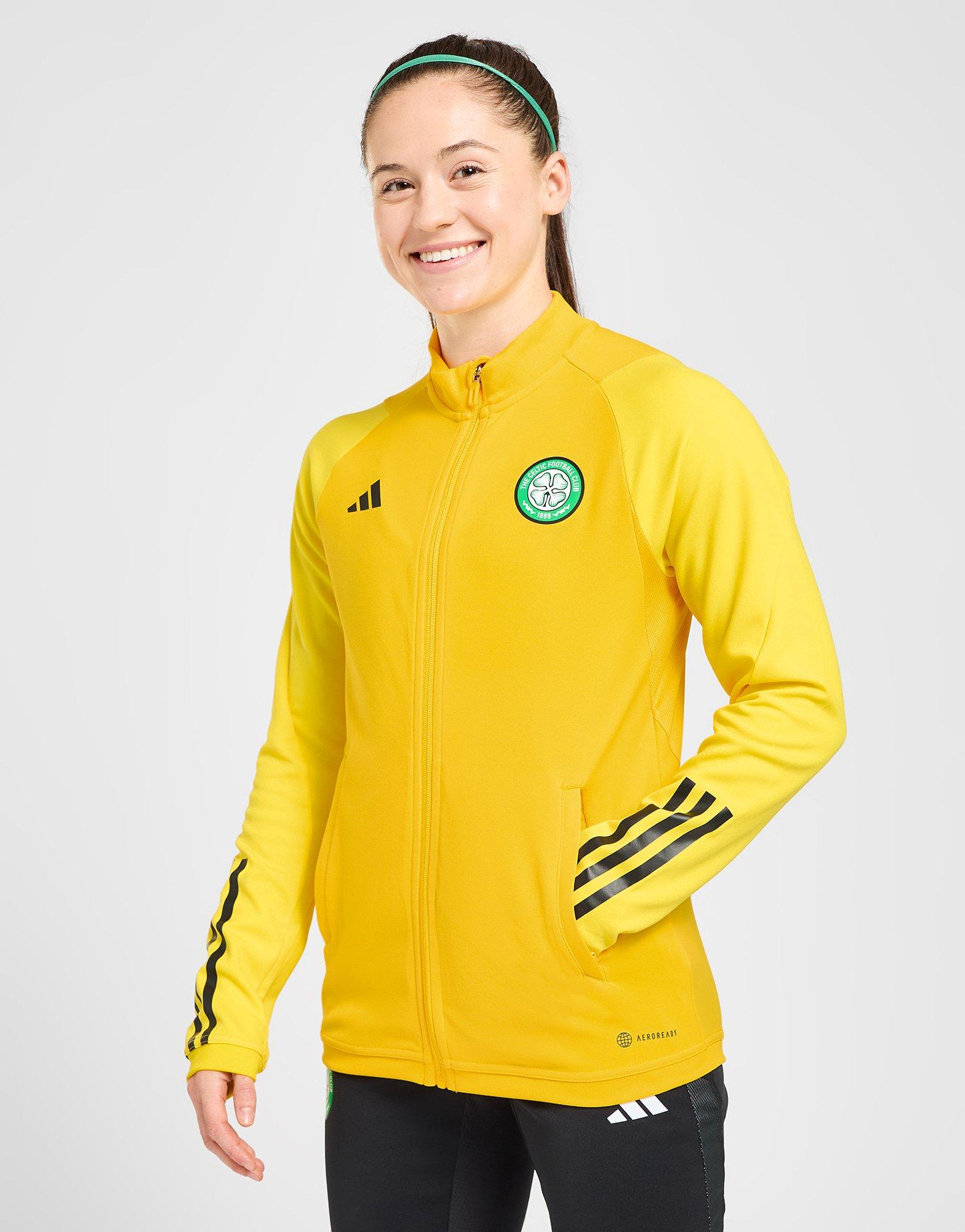Yellow adidas Celtic JD Sports FC Global Track Jacket 