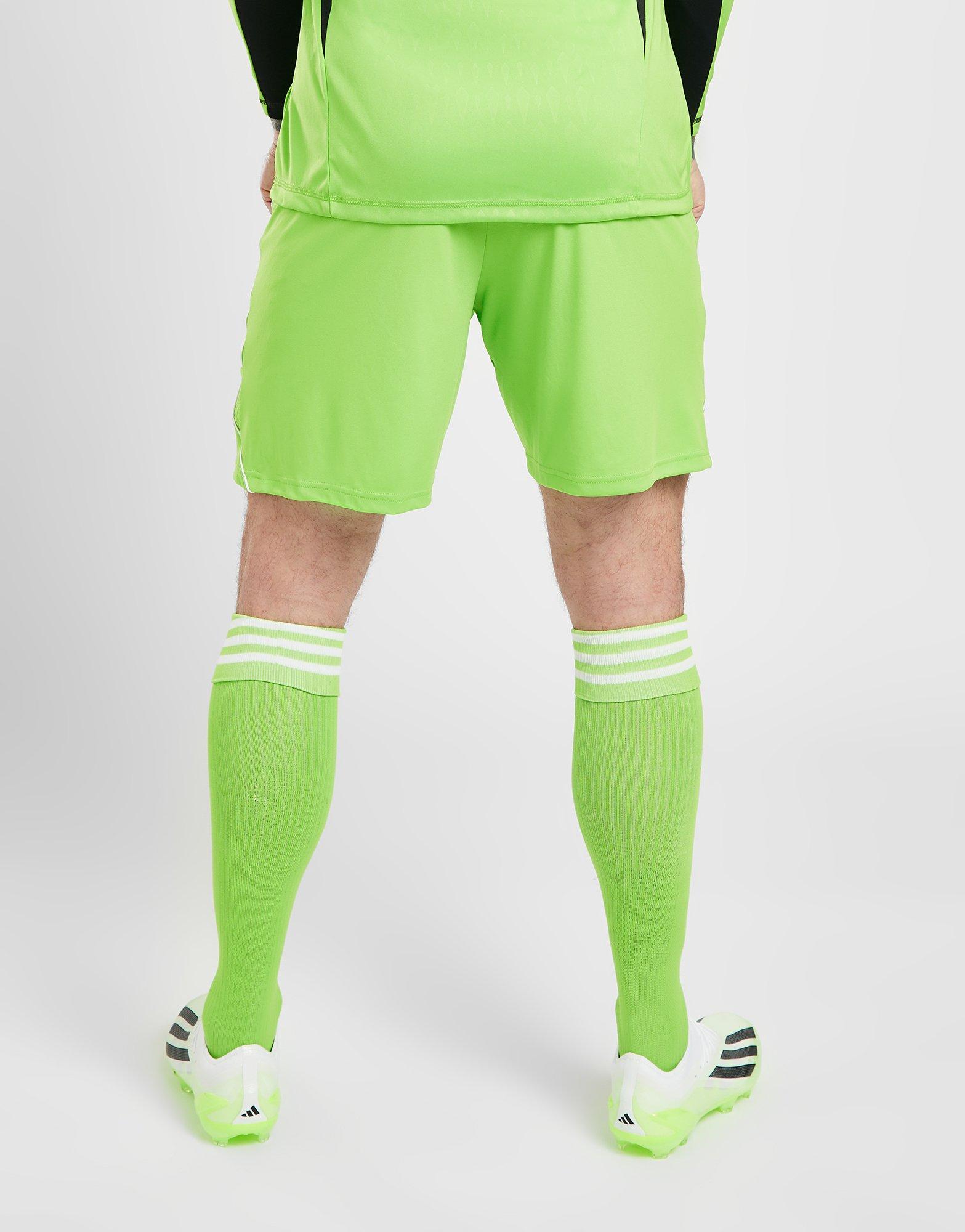 Adidas neon green outlet soccer shorts