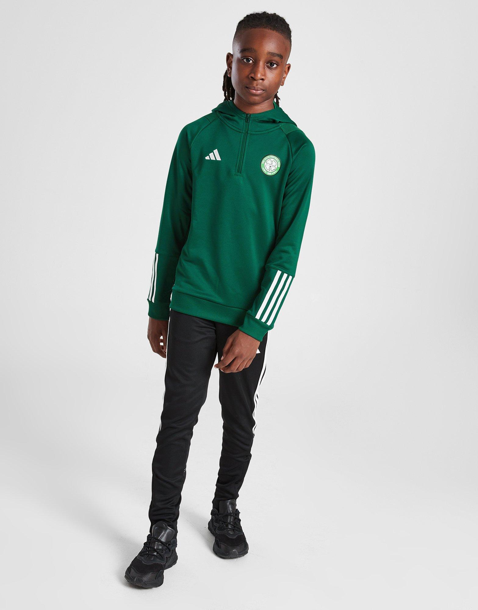 adidas Celtic FC 1/4 Zip Hoodie Track Top Junior