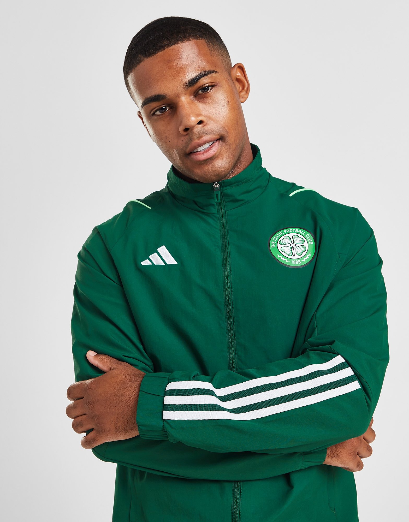 adidas Celtic FC 1/4 Zip Hoodie Track Top Junior - Green - Kids
