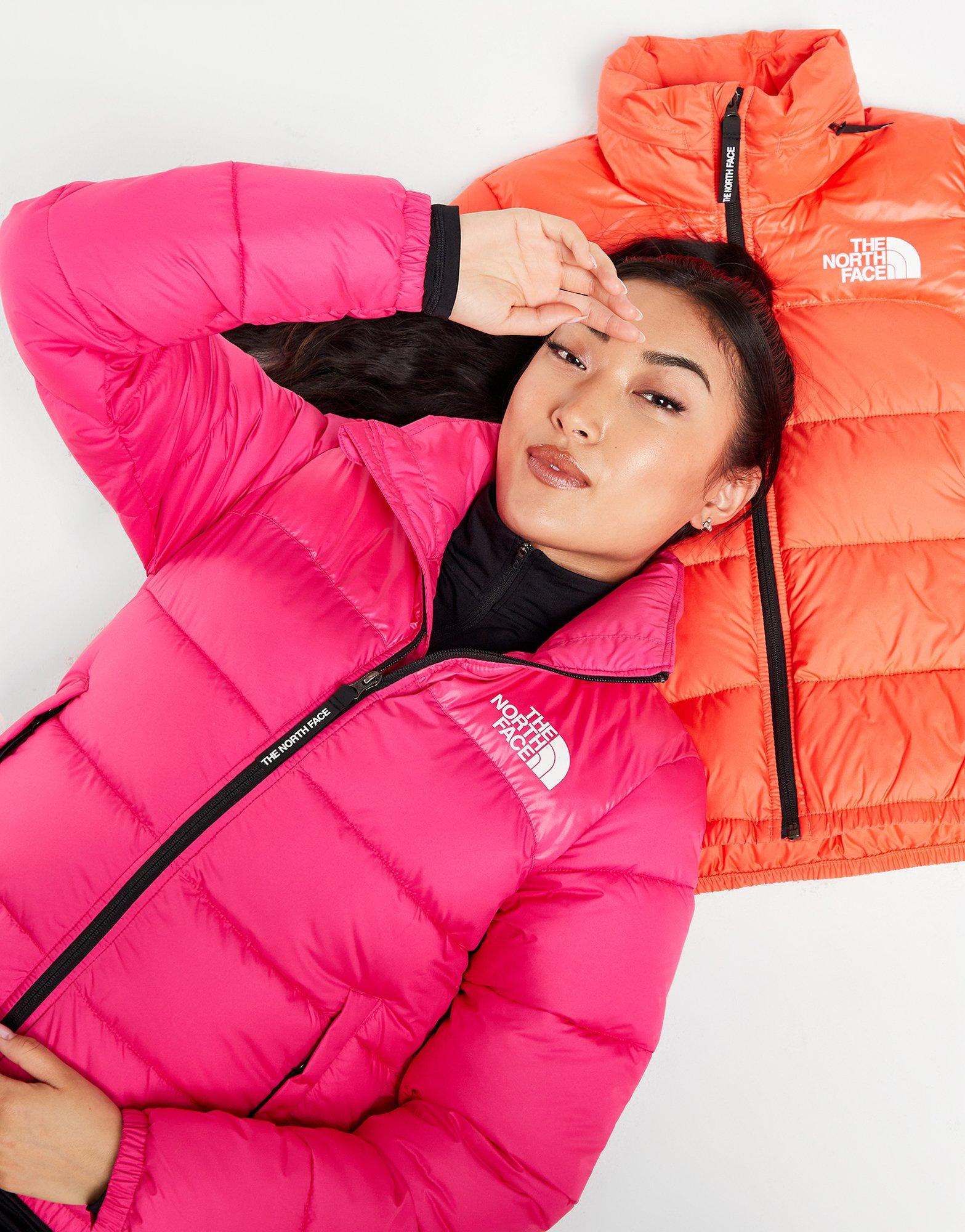 The north face hot sale pink puffer jacket