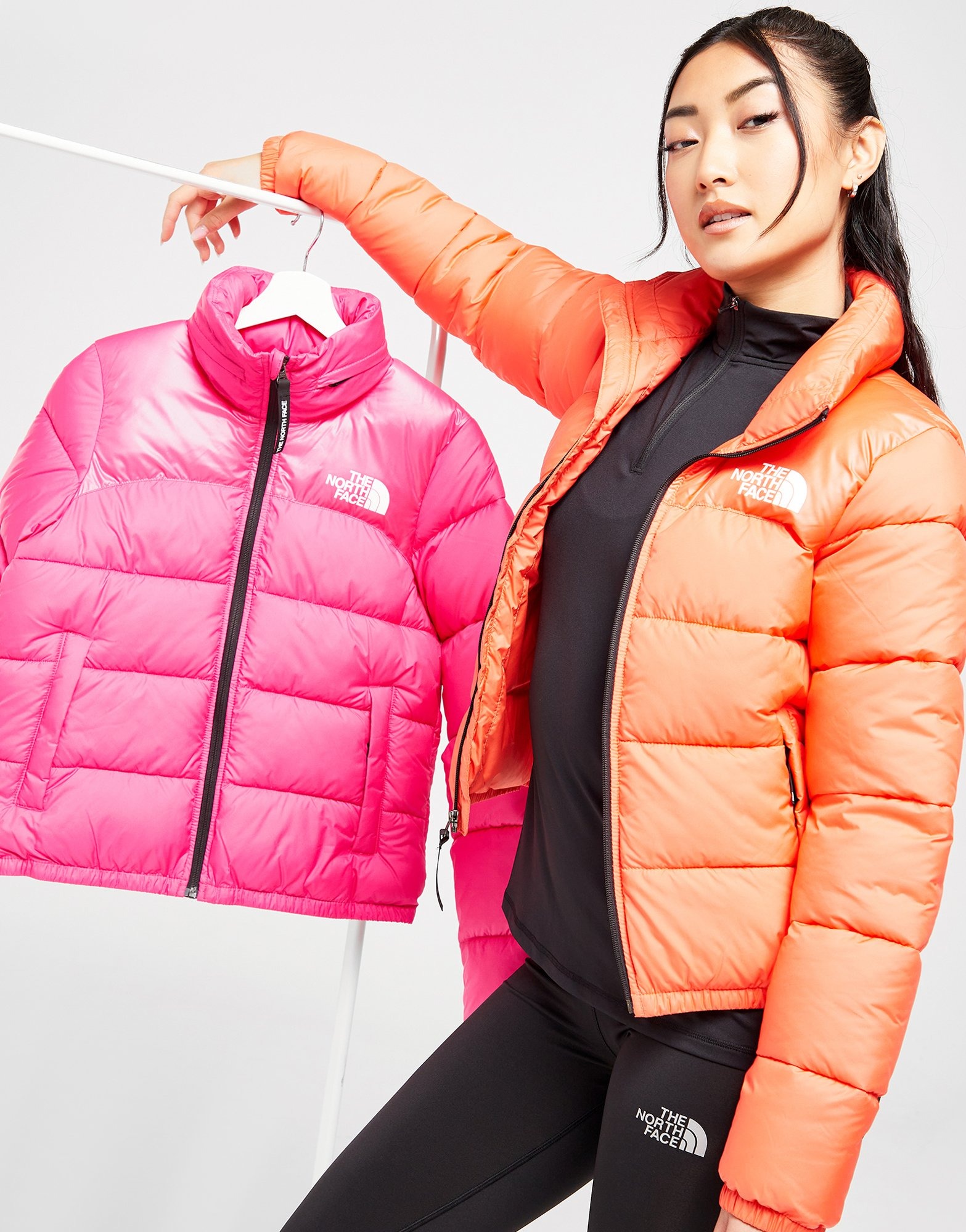 Orange The North Face Logo Padded Jacket | JD Sports UK