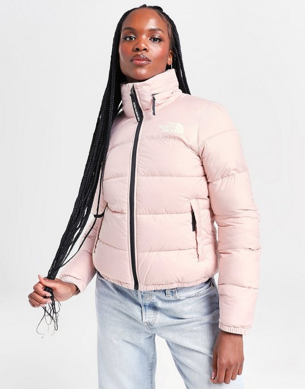Pink The North Face Logo Padded Jacket