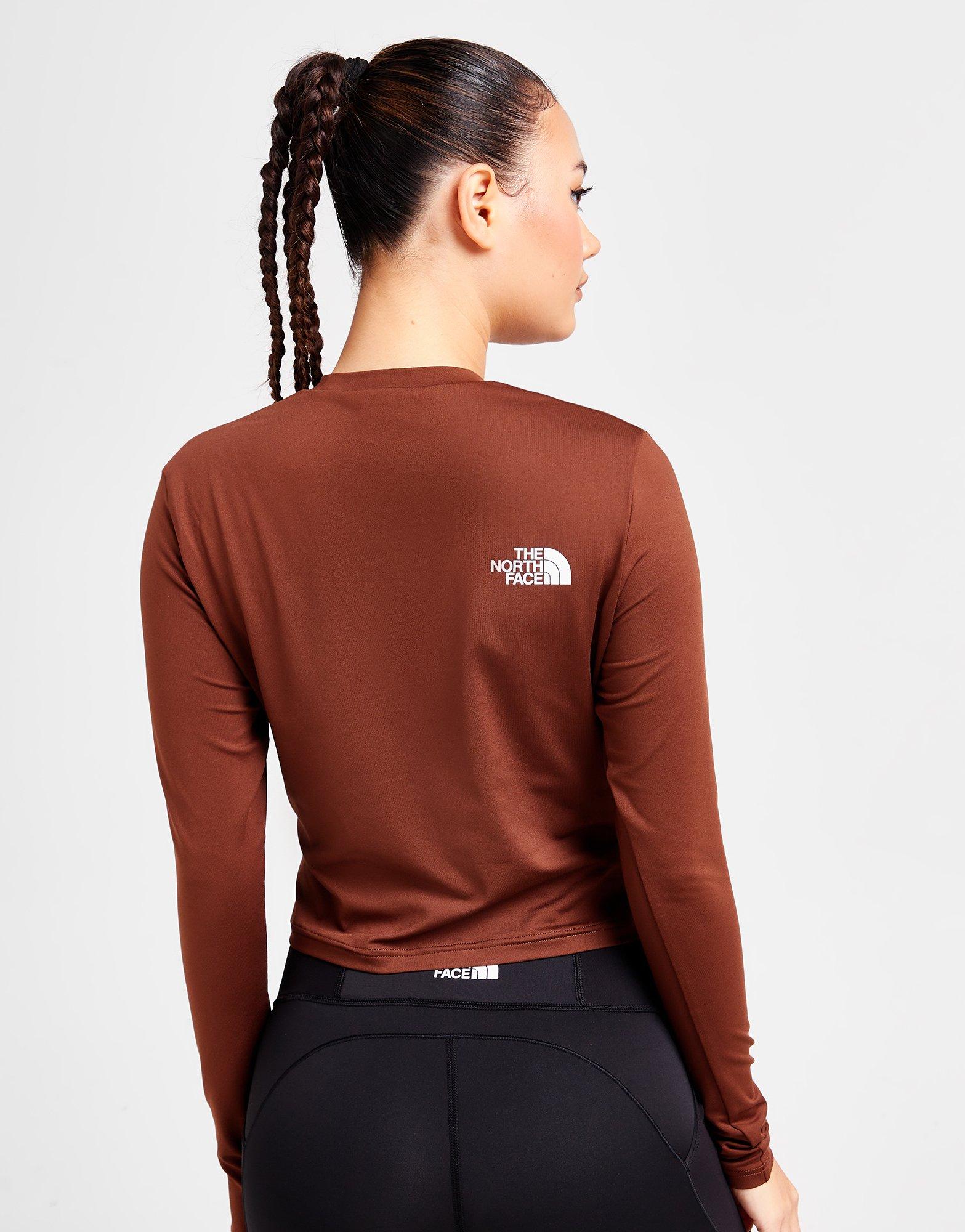 the north face women's slammin fleece crew long sleeve shirt