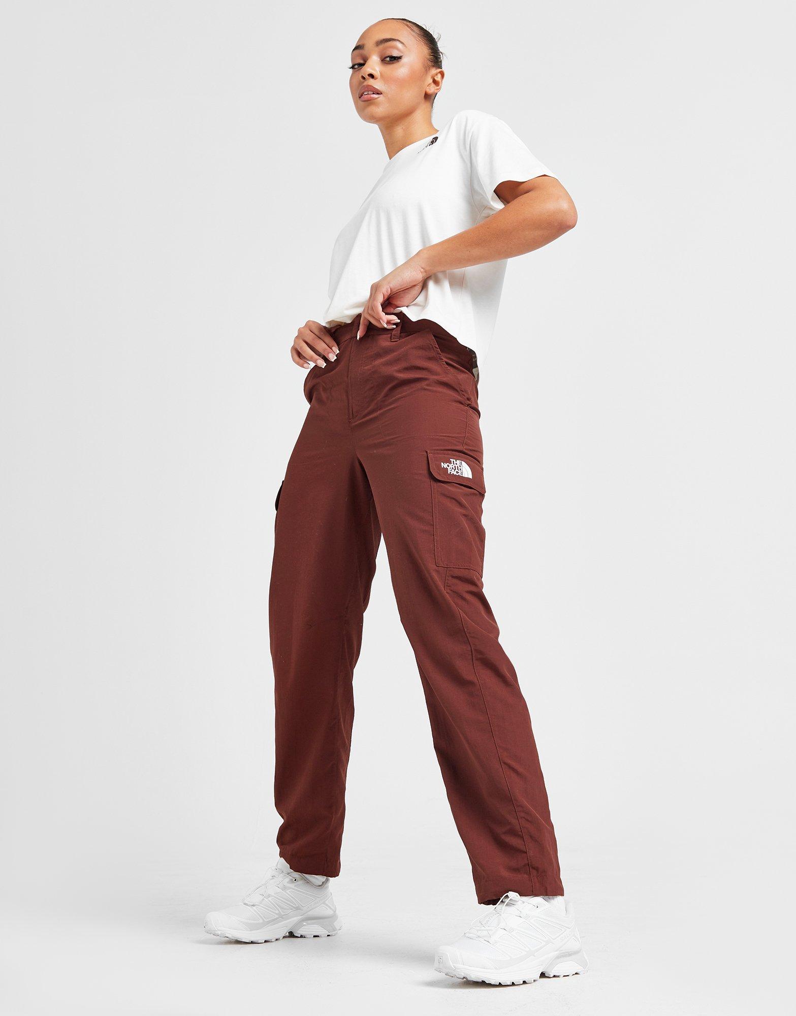 Pantalon léger taille standard long marron femme