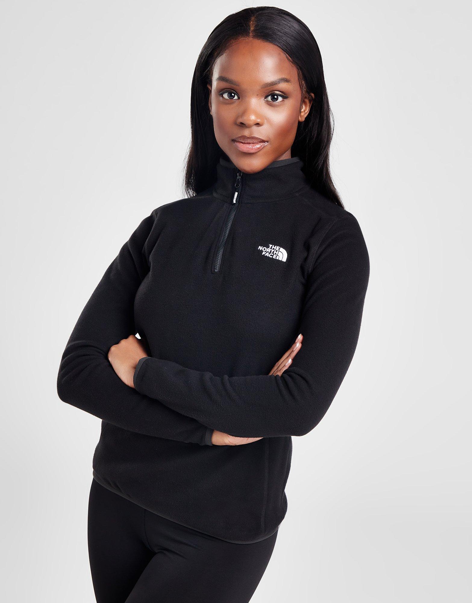 The North Face Women's TKA Glacier ¼ Zip Fleece Jacket, TNF Black