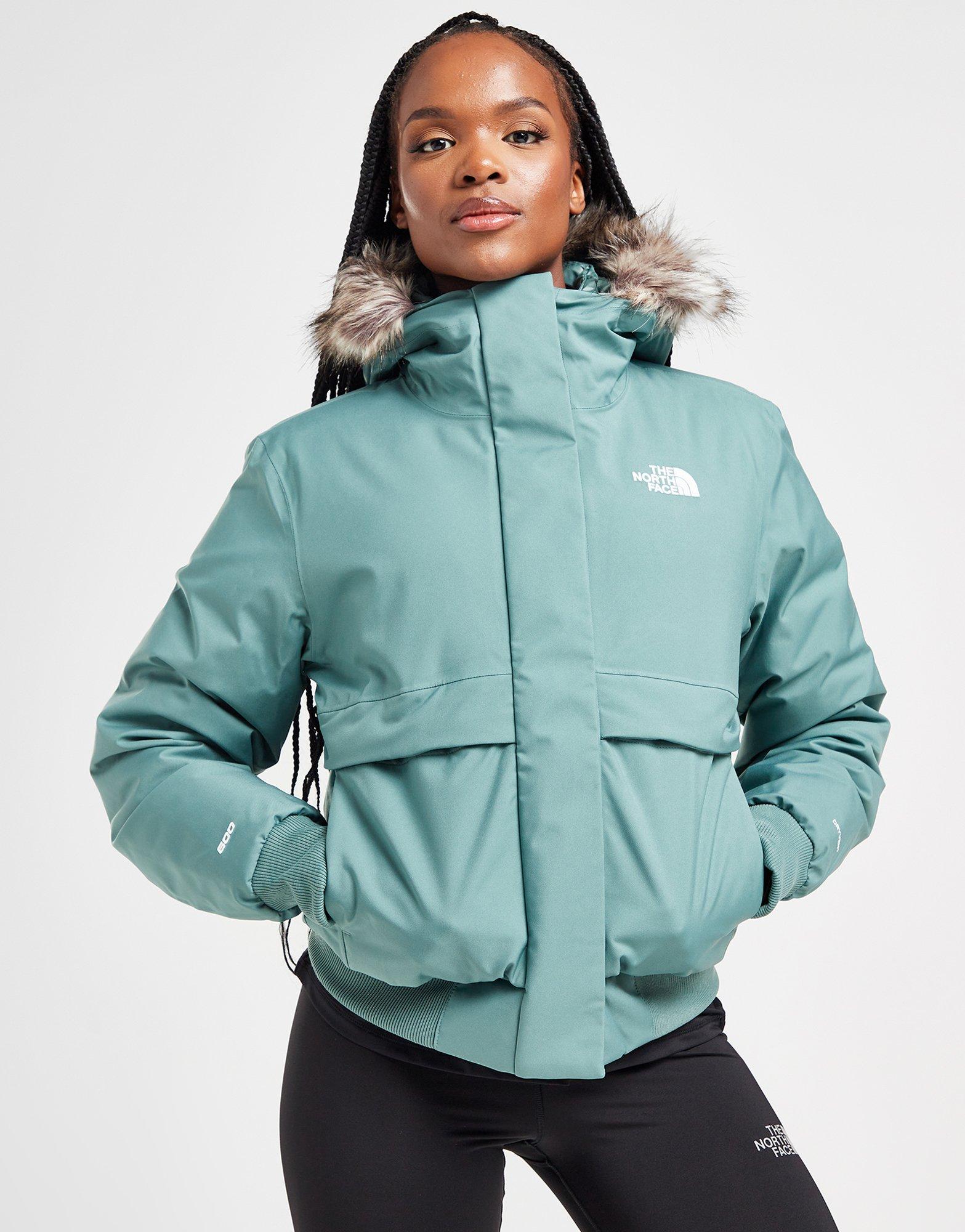 North face green bomber on sale jacket