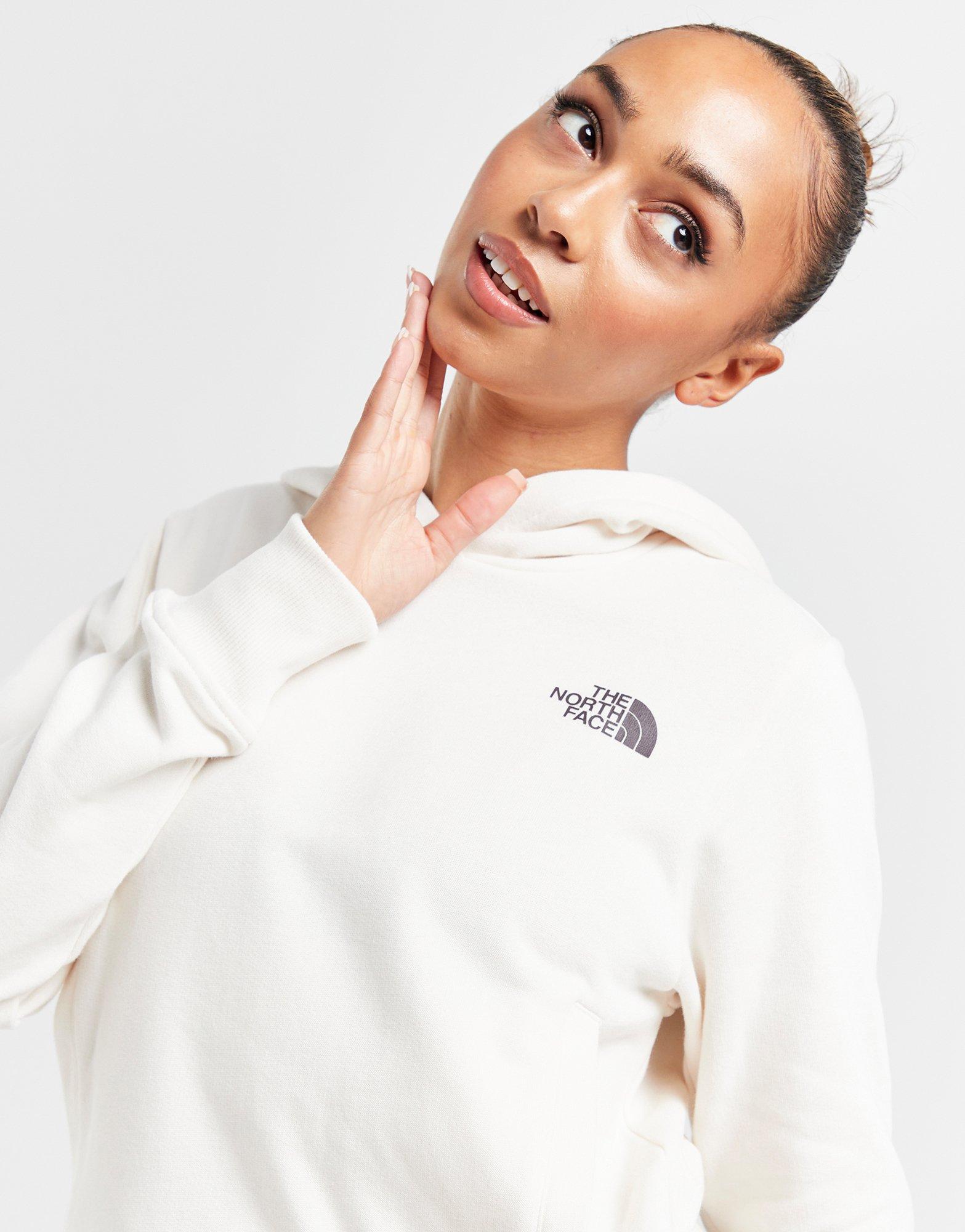 White The North Face Nuptse Crop Hoodie | JD Sports UK