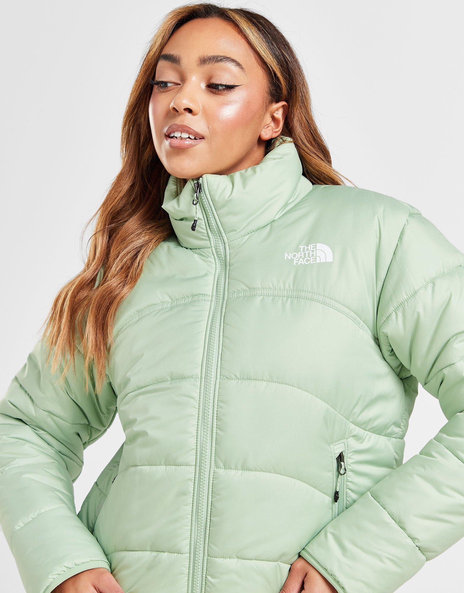 Womens green north face on sale jacket