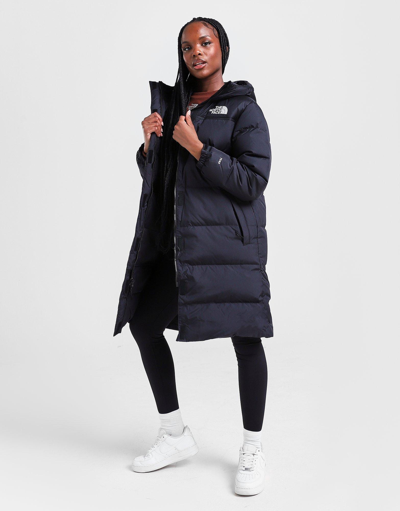 Nike Plus Classic Longline Padded Jacket With Hood In Black