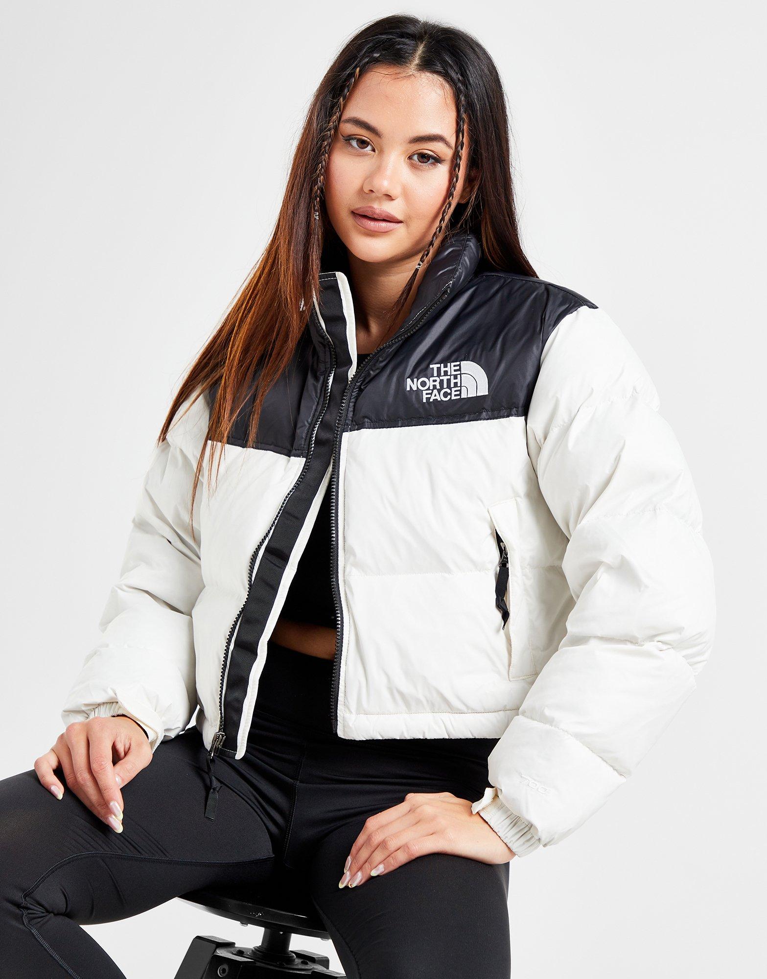 North face nuptse store white