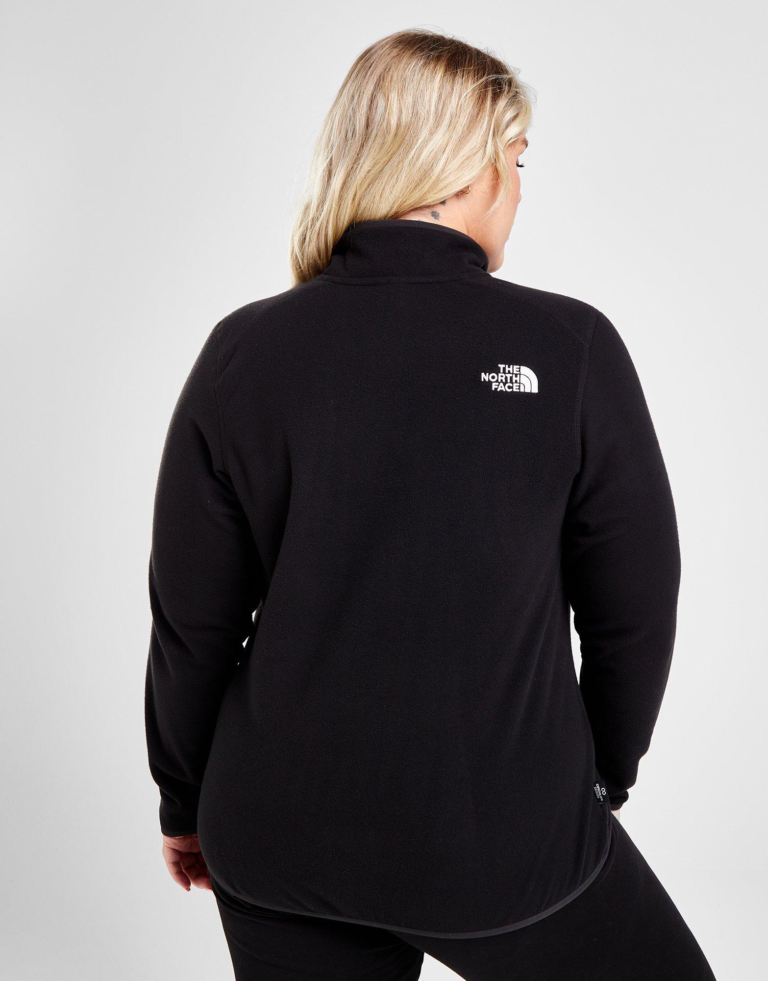 Black The North Face Plus Size Glacier 1/4 Zip Fleece - JD Sports NZ