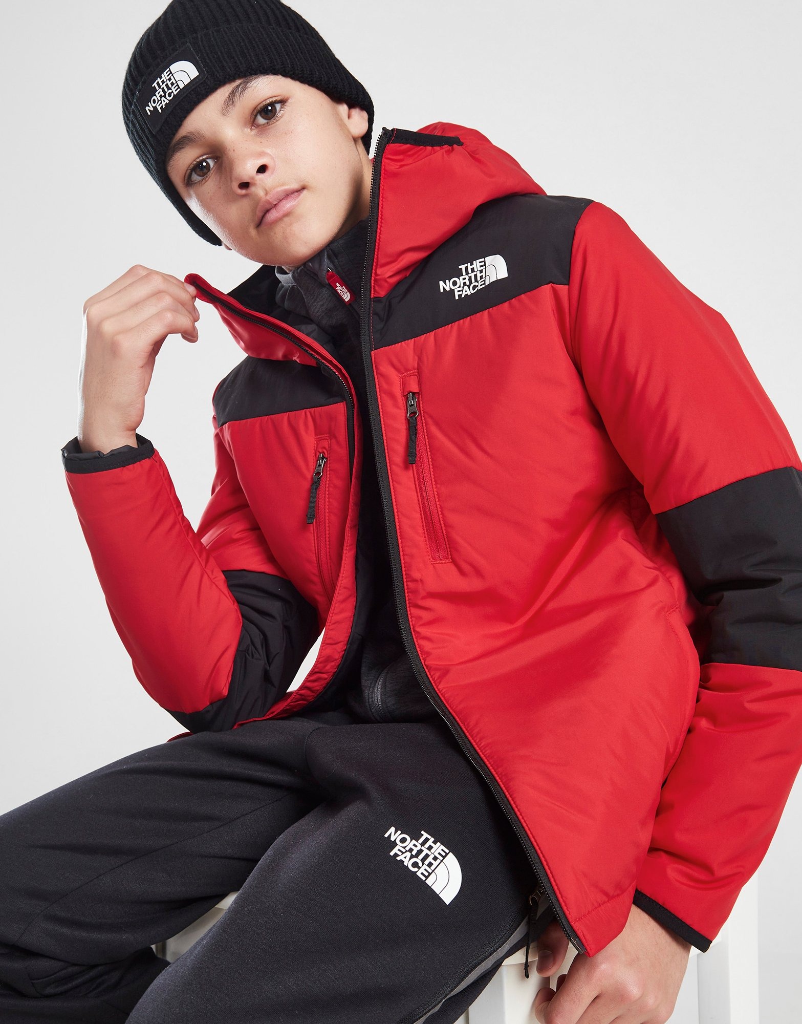 Red The North Face Light Synthetic Jacket Junior | JD Sports UK
