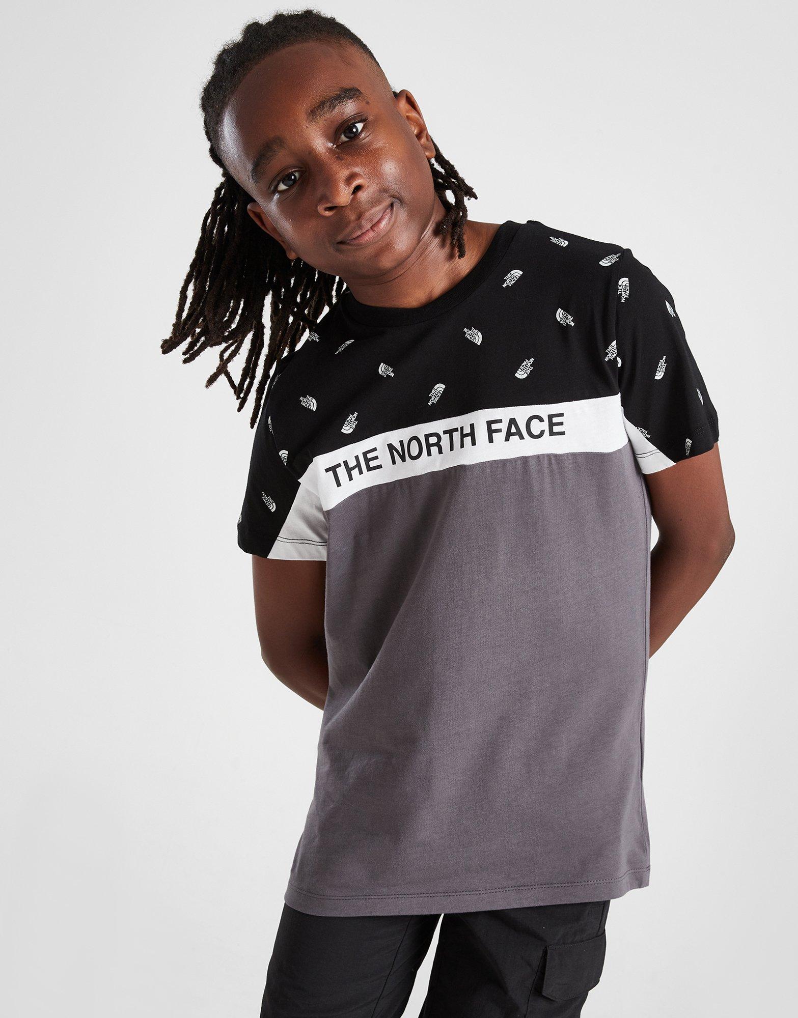 Grey The North Face Colour Block T-Shirt Junior - JD Sports Global