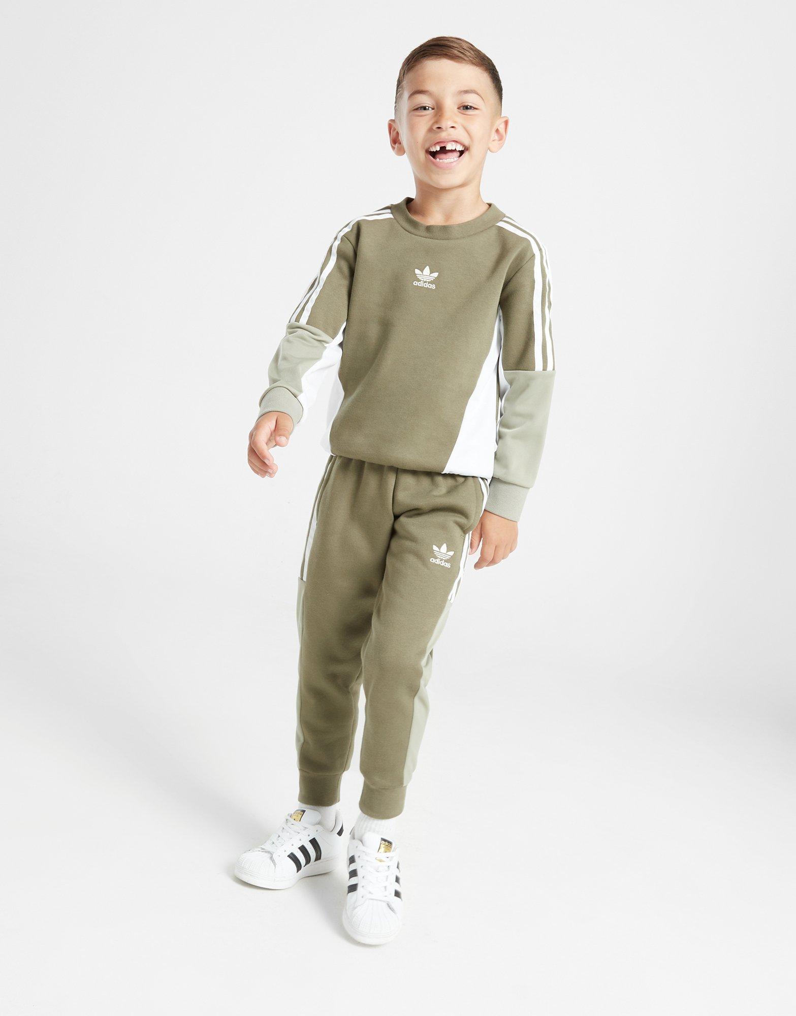 adidas Originals Chevron Colour Block Crew Tracksuit Children