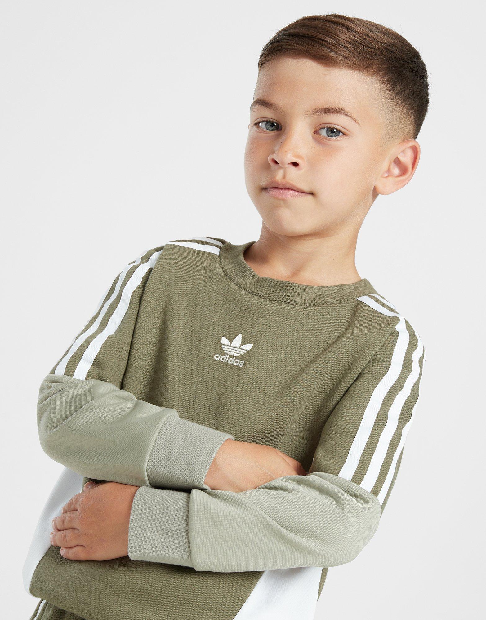 adidas Originals Chevron Colour Block Crew Tracksuit Children