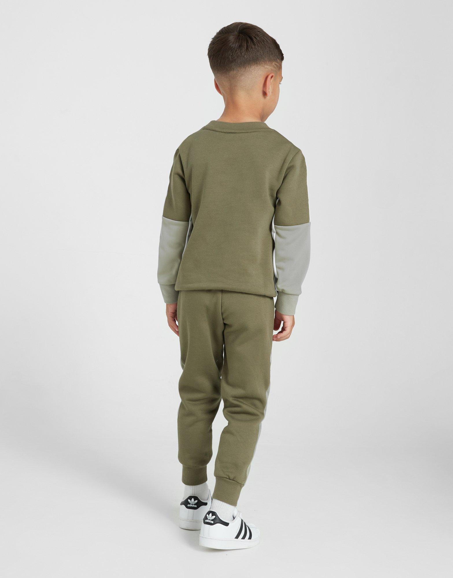 adidas Originals Chevron Colour Block Crew Tracksuit Children