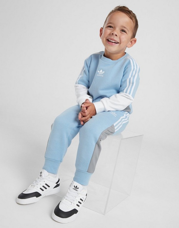 Vandret Besættelse krig Blå adidas Originals Chevron Colour Block Crew Tracksuit Infant - JD Sports  Danmark