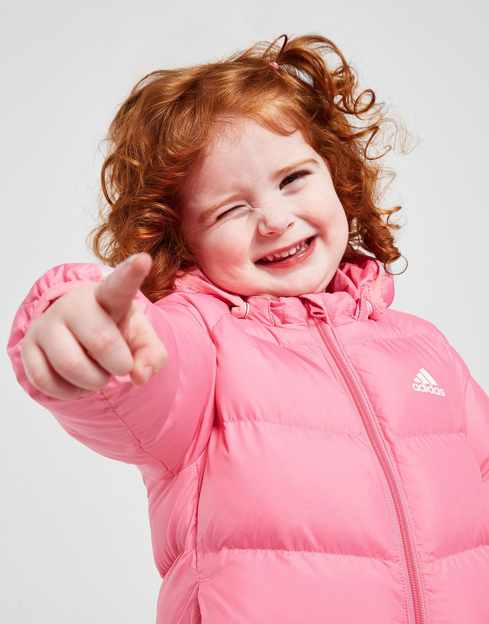 Girls pink hot sale adidas jacket