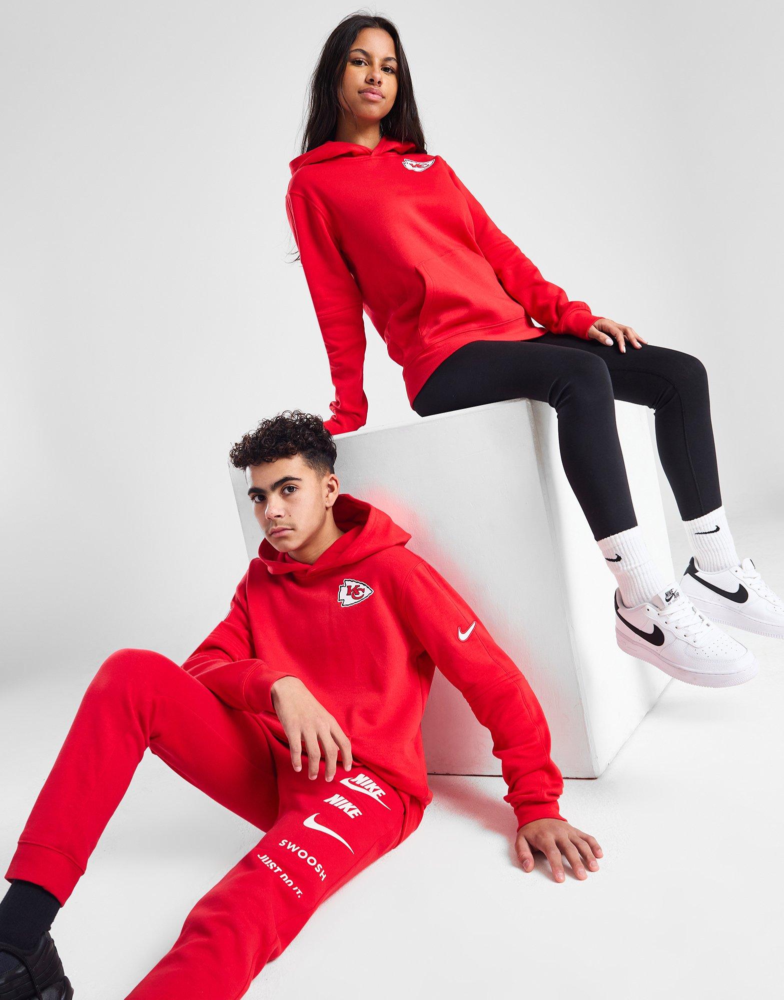 Red nike just do it online hoodie